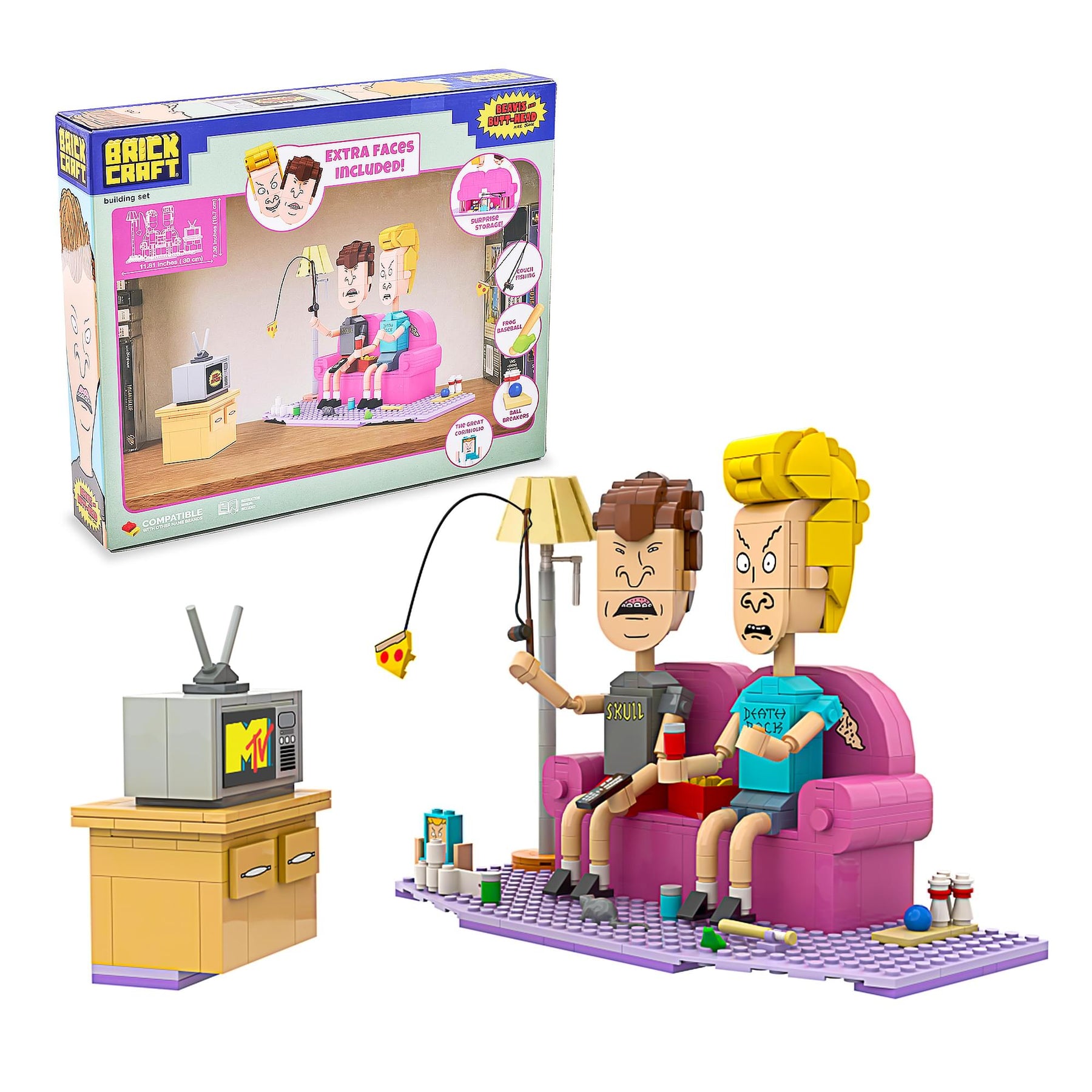 Brickcraft Beavis and Butt-Head Couch Commentary 626-Piece Building Kit