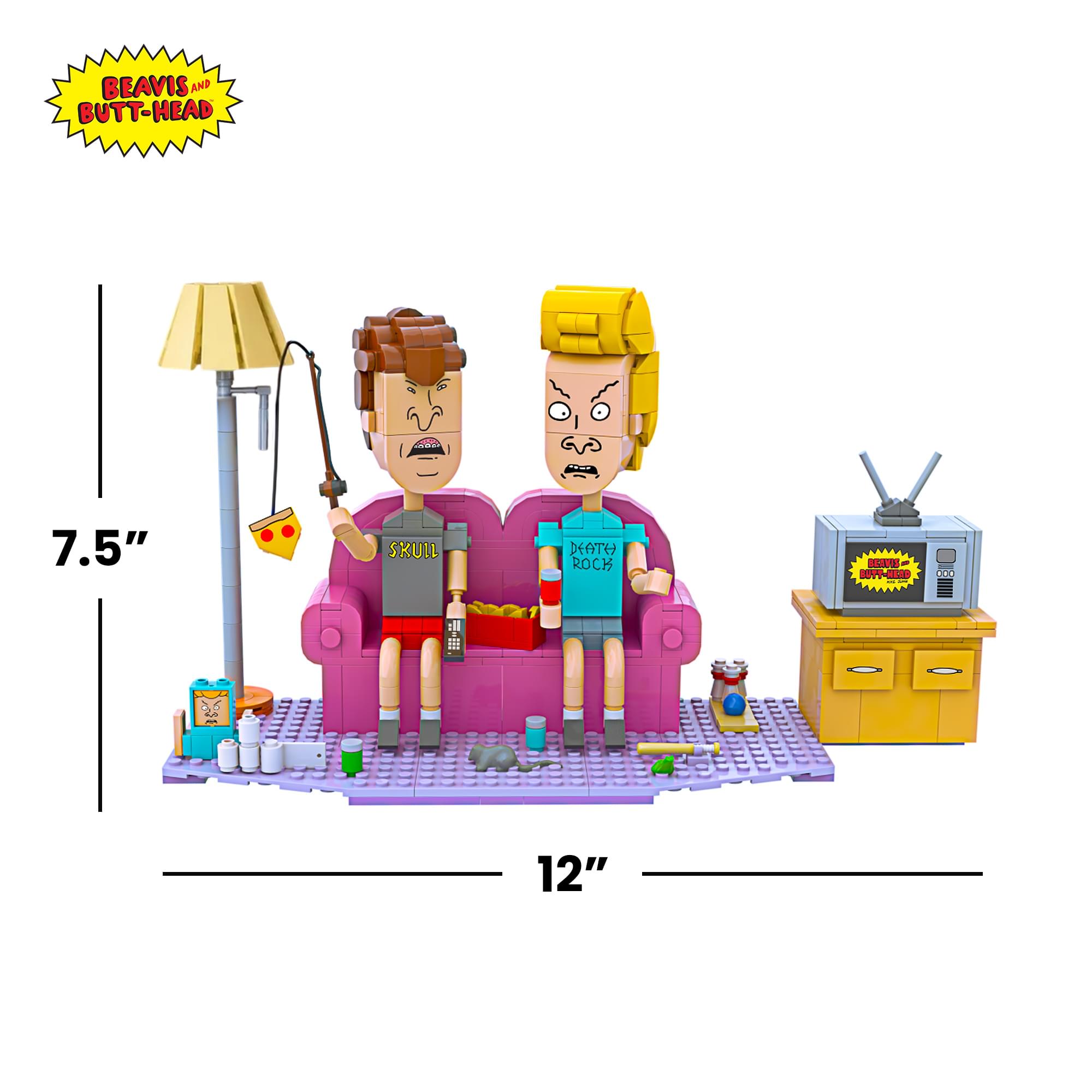Brickcraft Beavis and Butt-Head Couch Commentary 626-Piece Building Kit