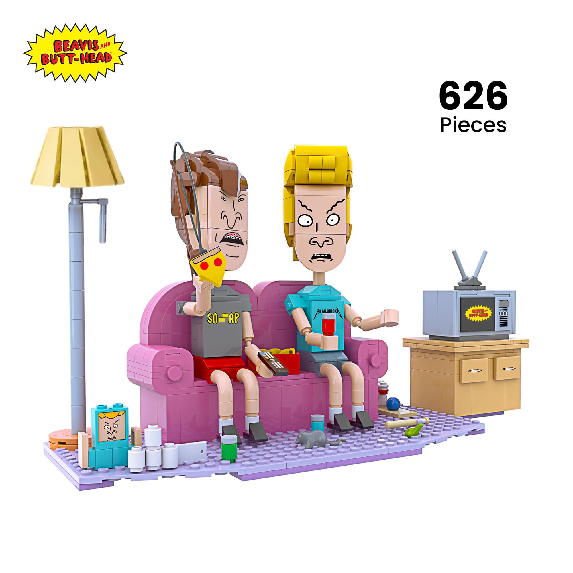 Brickcraft Beavis and Butt-Head Couch Commentary 626-Piece Building Kit