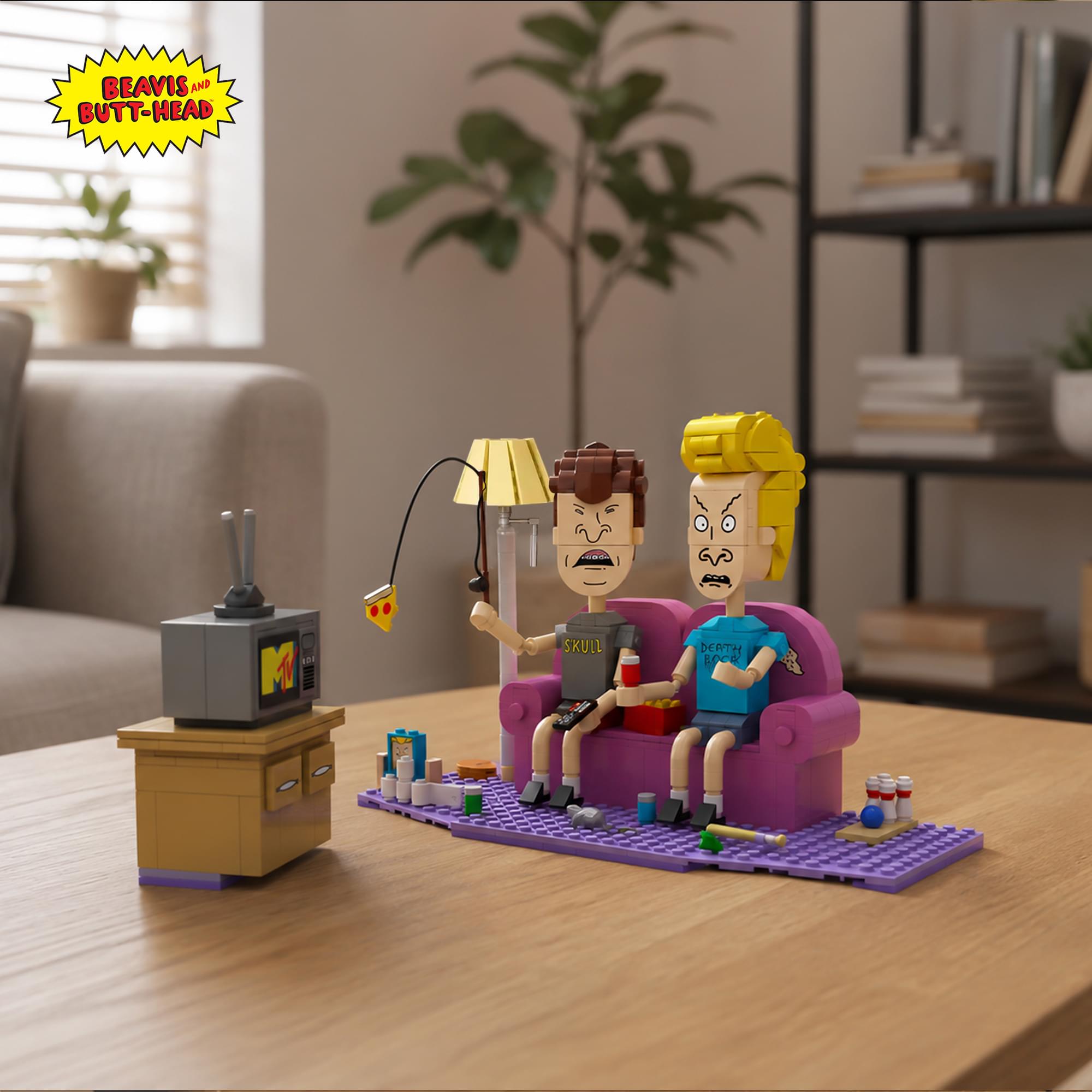 Brickcraft Beavis and Butt-Head Couch Commentary 626-Piece Building Kit