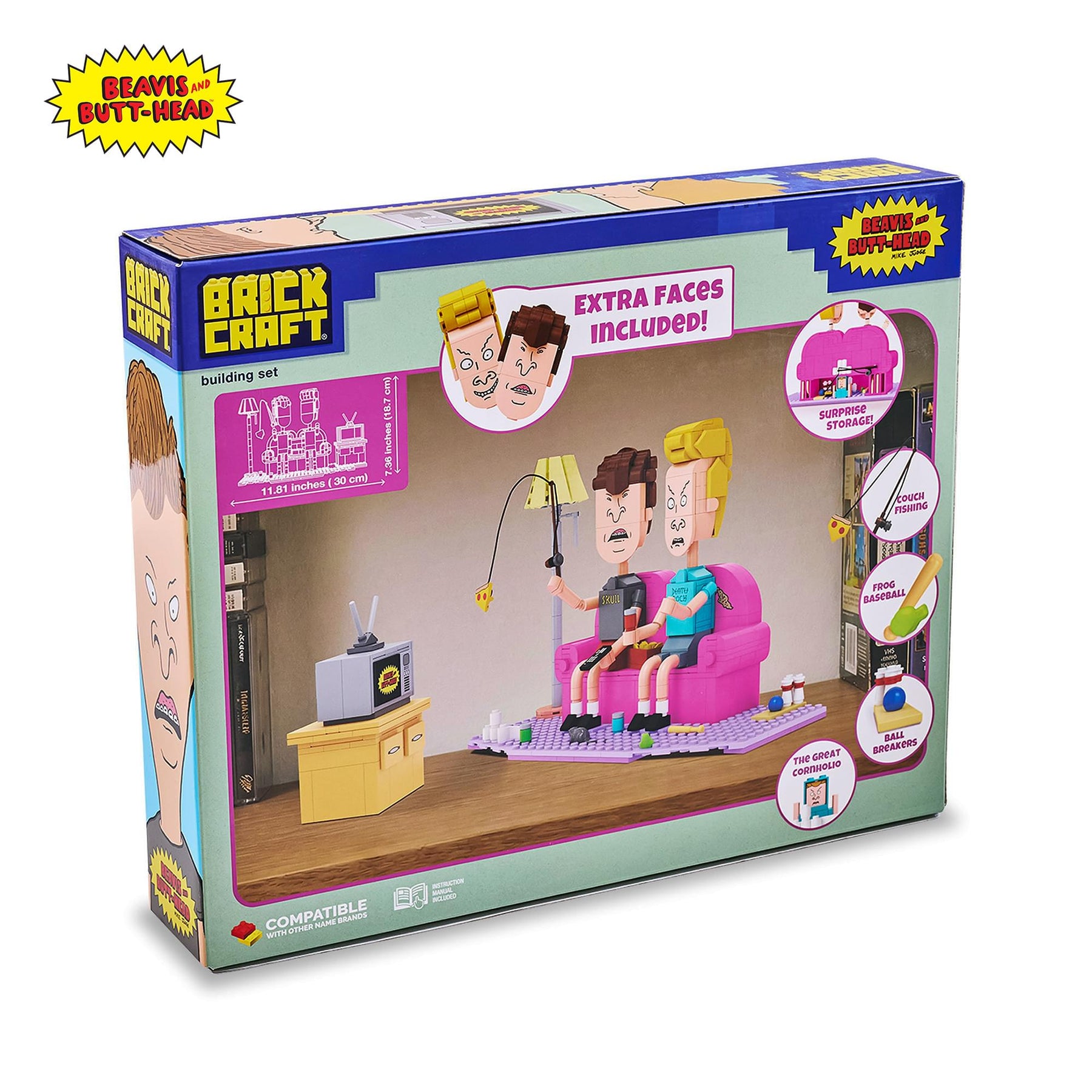 Brickcraft Beavis and Butt-Head Couch Commentary 626-Piece Building Kit