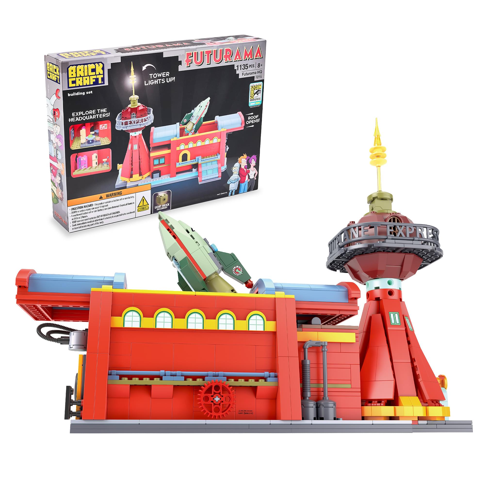 Brickcraft Futurama Planet Express HQ 1135-Piece Building Kit