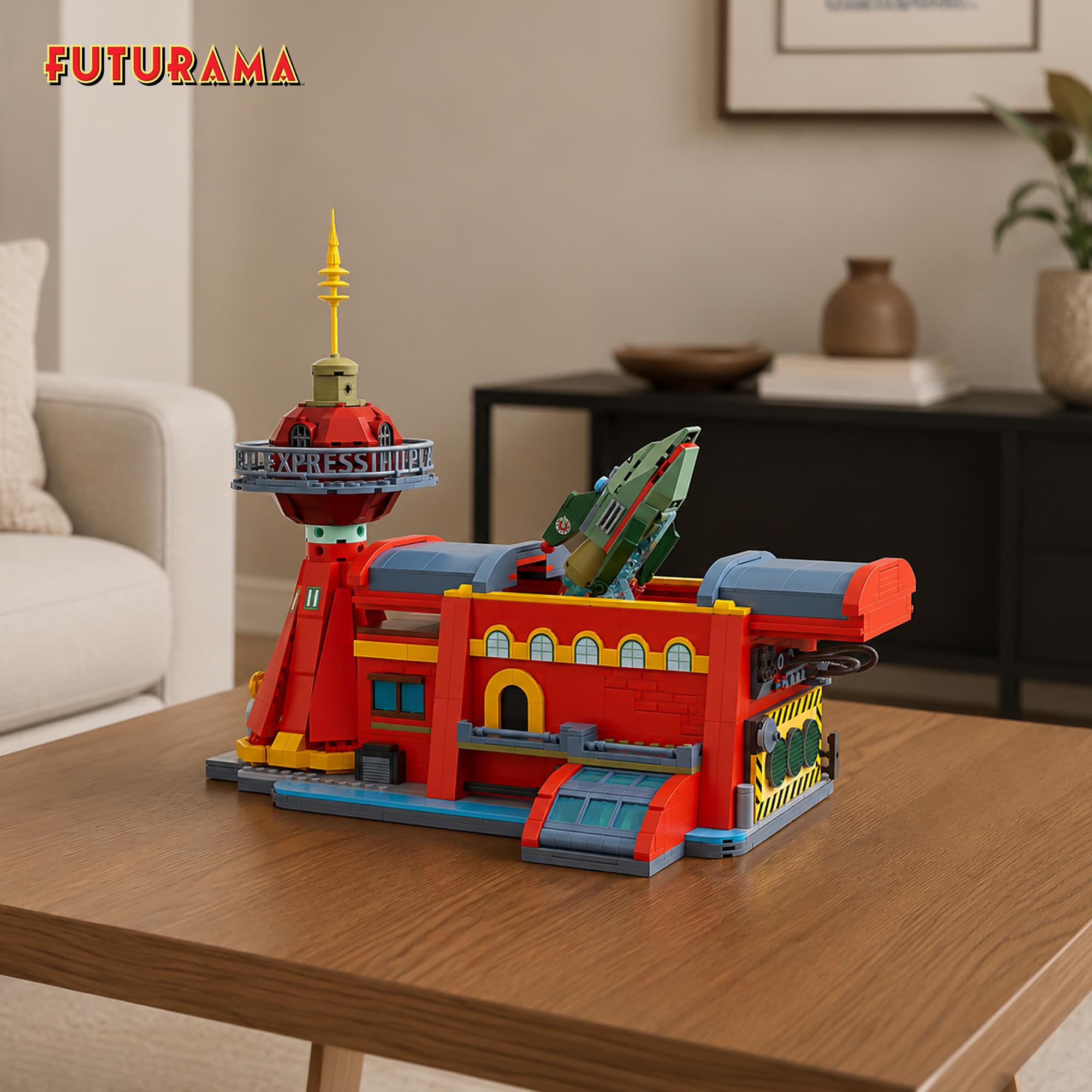 Brickcraft Futurama Planet Express HQ 1135-Piece Building Kit