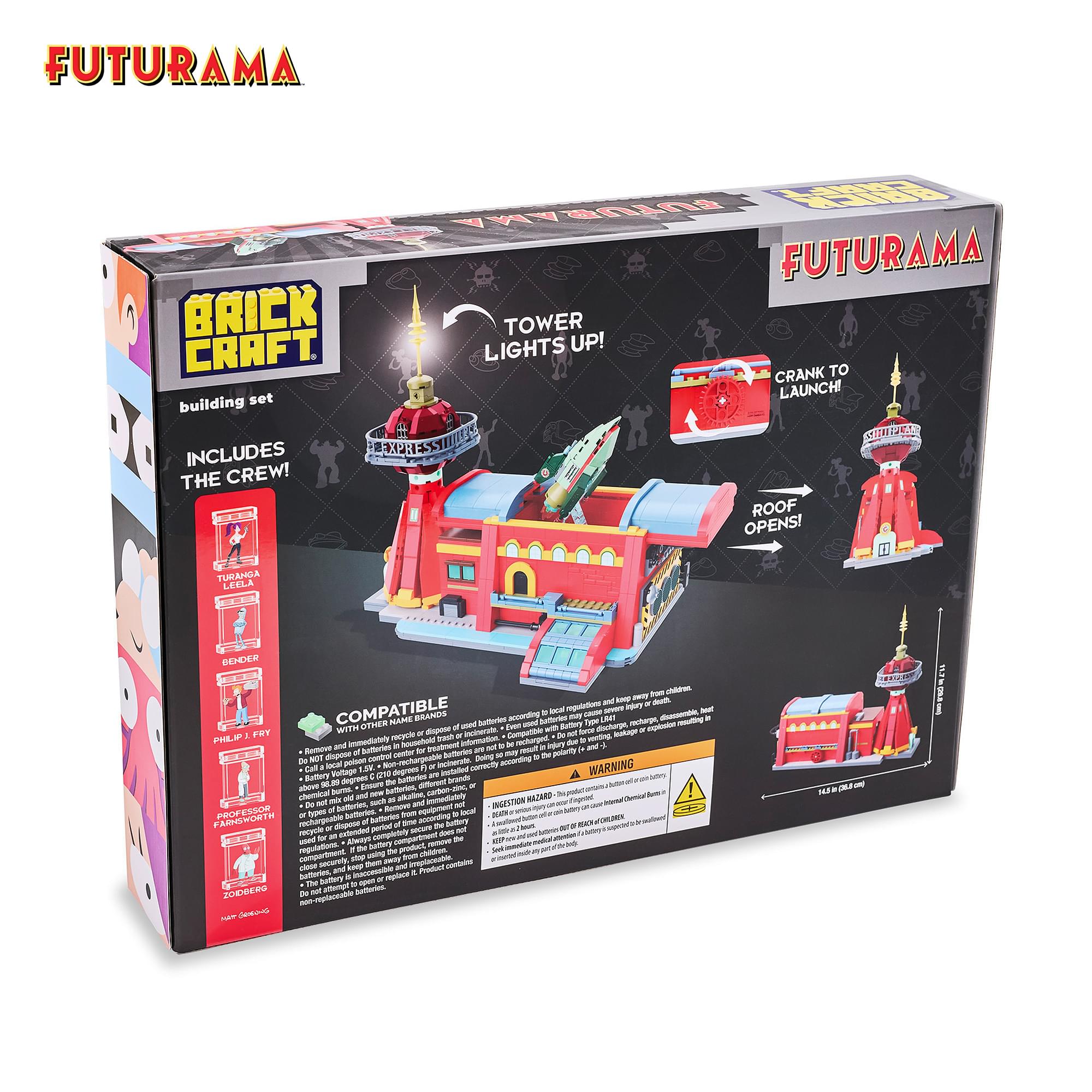 Brickcraft Futurama Planet Express HQ 1135-Piece Building Kit