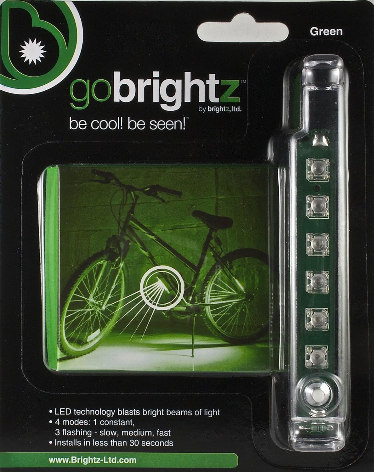 Brightz LED Bicycle Safety Light Cycling Bike Accessory Green
