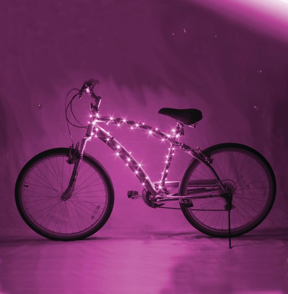 Cosmic Brightz Pink LED Bicycle Light Accessory