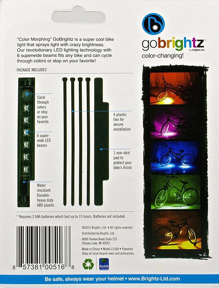 Color Morphing Go Brightz LED Bicycle Light