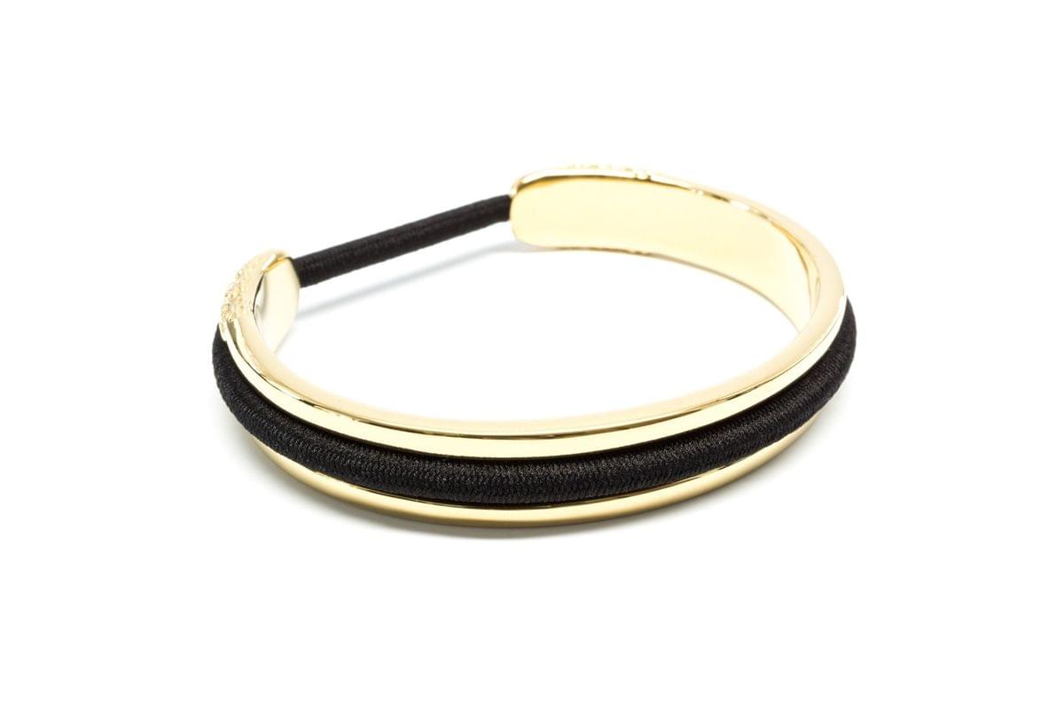 Bittersweet Hair Tie Classic Design Steel Gold Cuff Bracelet