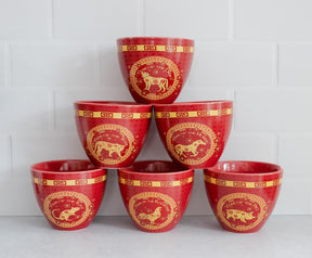 Chinese Zodiac 16 Ounce Ramen Bowl & Chopstick Collection | Set of 12