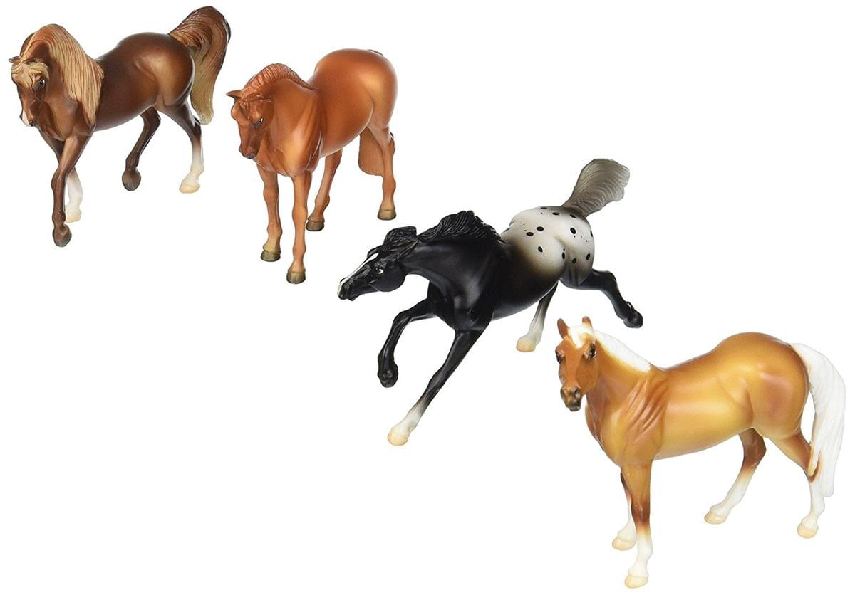 Breyer 1:32 Stablemates Model Horses: 4-Piece Horse Crazy Gift Collection