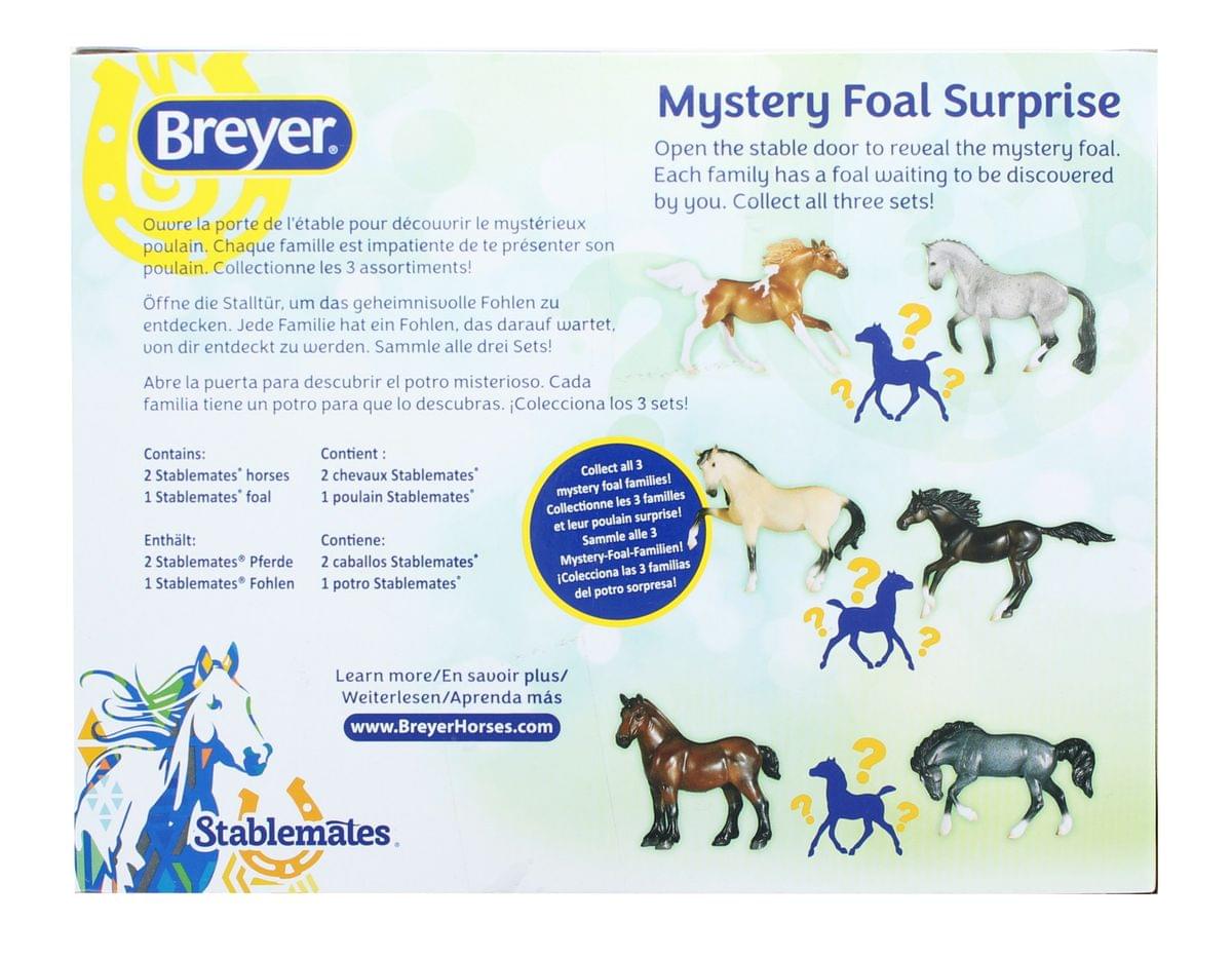Breyer 1:32 Stablemates Foal Surprise Bay Mare & Andalusian Model Horse Set