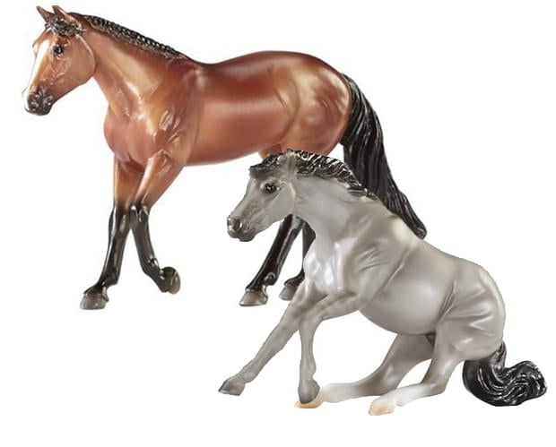 Breyer Foal Surprise Blind Bag Model Horses, Bay Quarter & Grullo Quarter