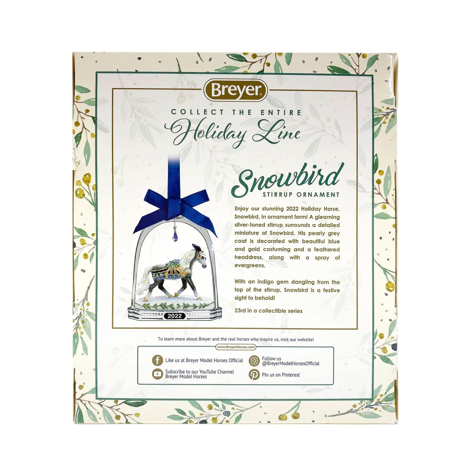 Breyer 2022 Holiday Stirrup Ornament | Snowbird