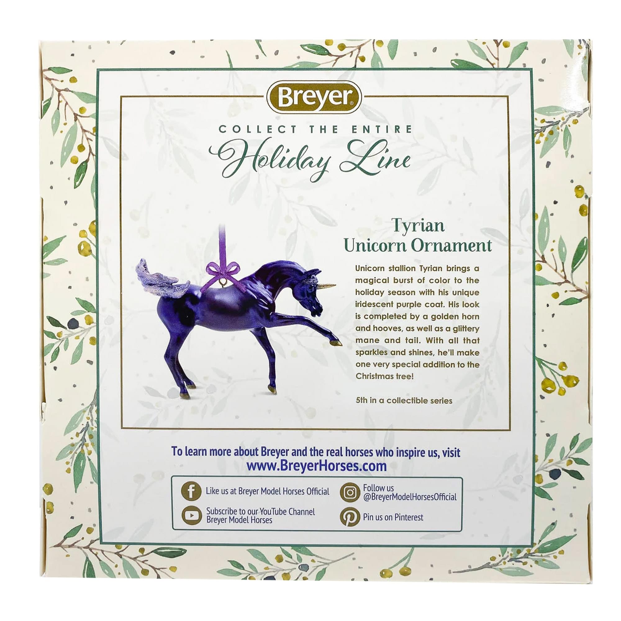 Breyer 2022 Holiday Unicorn Ornament | Tyrian