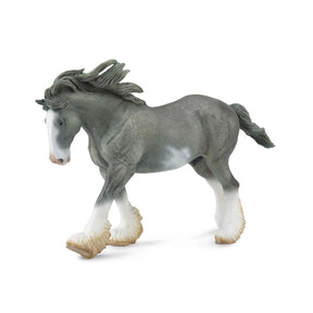 Breyer Corral Pals Horse Collection Black Sabino Roan Clydesdale Stallion Model Horse