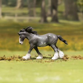 Breyer Corral Pals Horse Collection Black Sabino Roan Clydesdale Stallion Model Horse