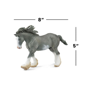 Breyer Corral Pals Horse Collection Black Sabino Roan Clydesdale Stallion Model Horse