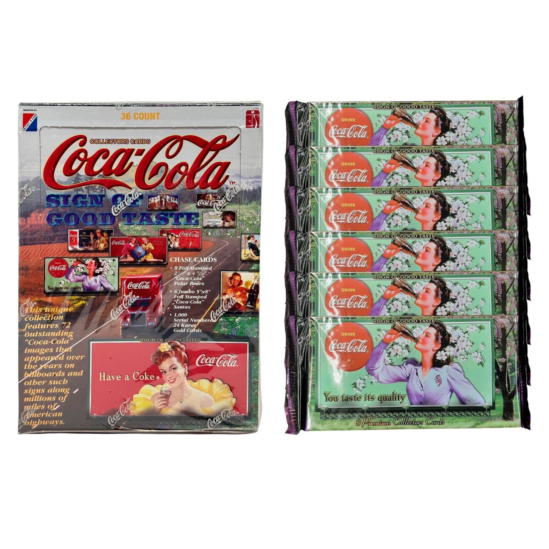 Coca-Cola 1995 Sign Of Good Taste Collect-A-Card Sealed Box | 36 Packs