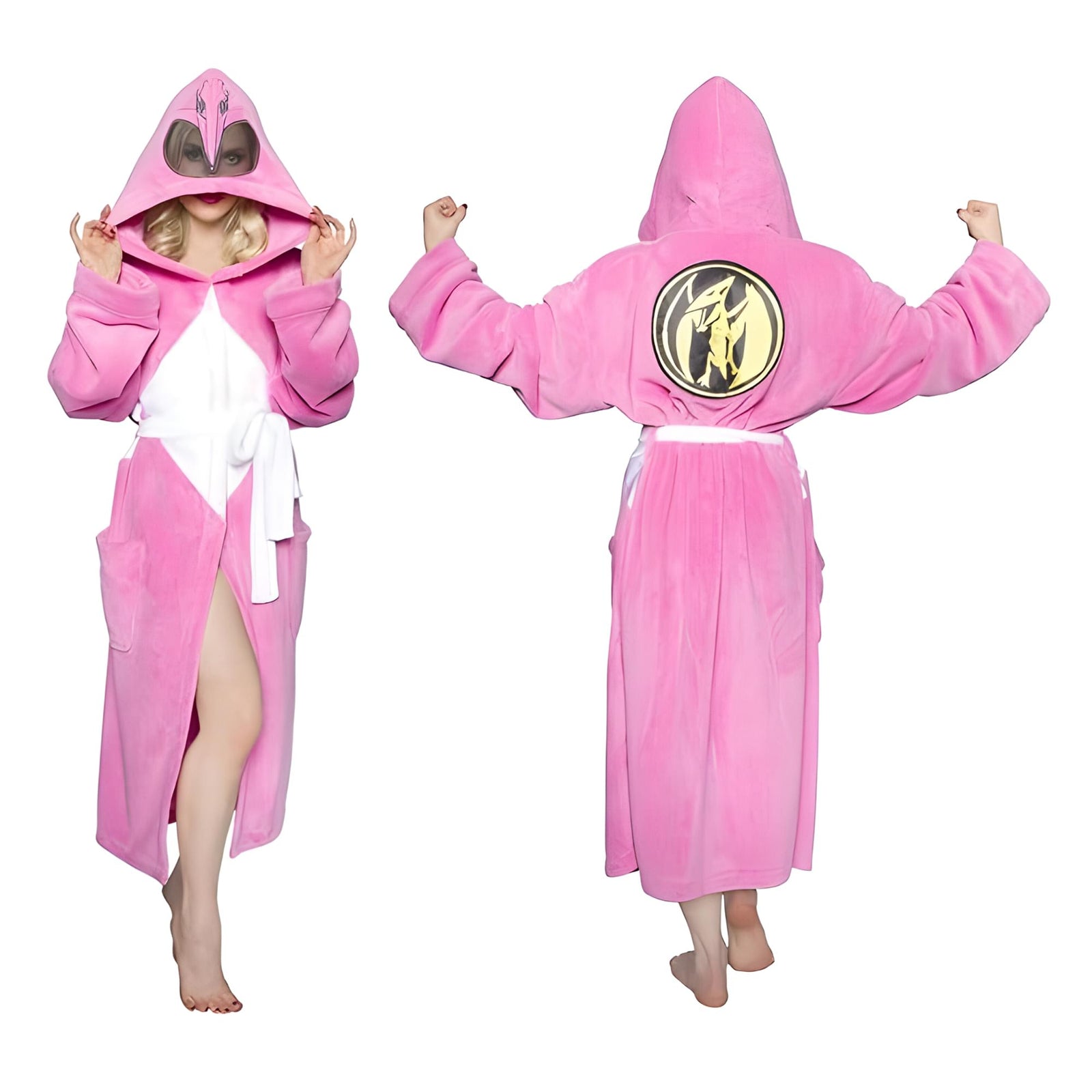 Power Rangers Adult Costume Robe, Pink | Free Shipping