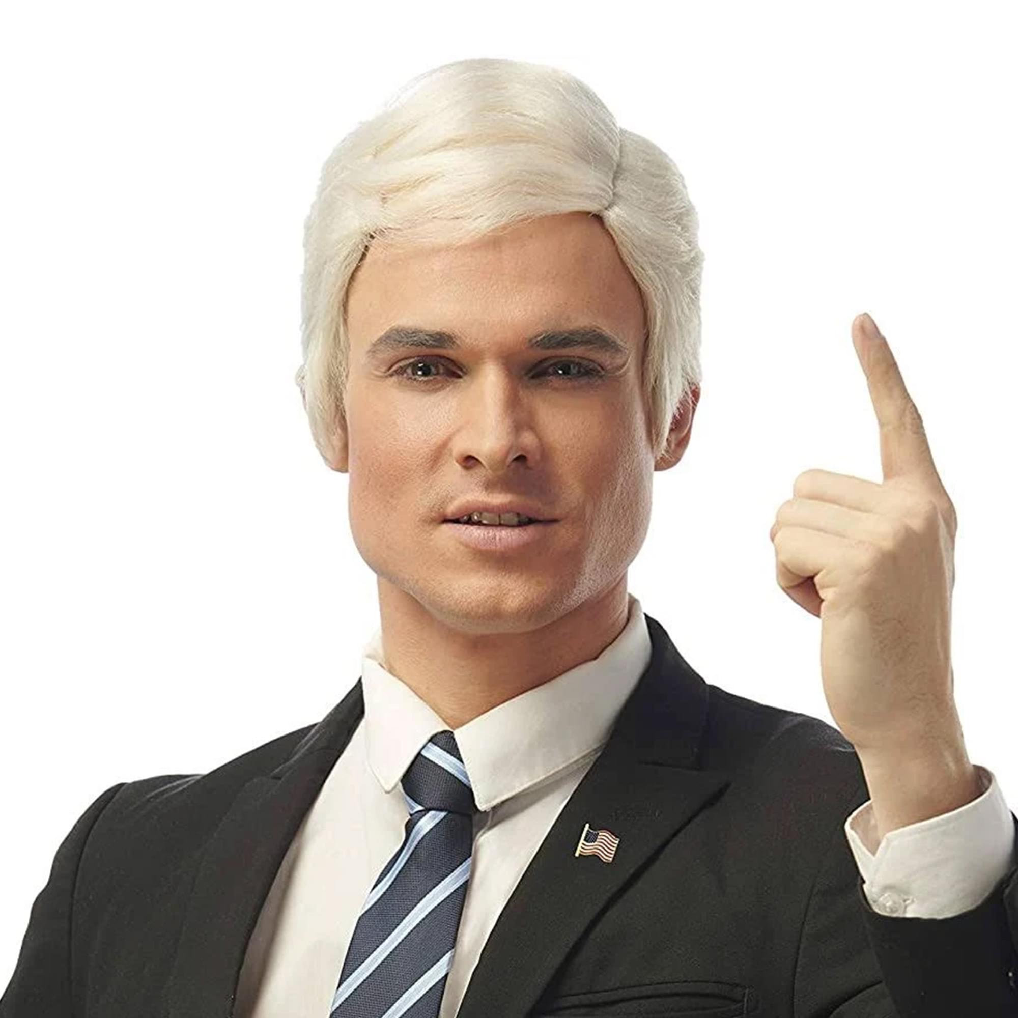 Presidential Adult Costume Wig | White
