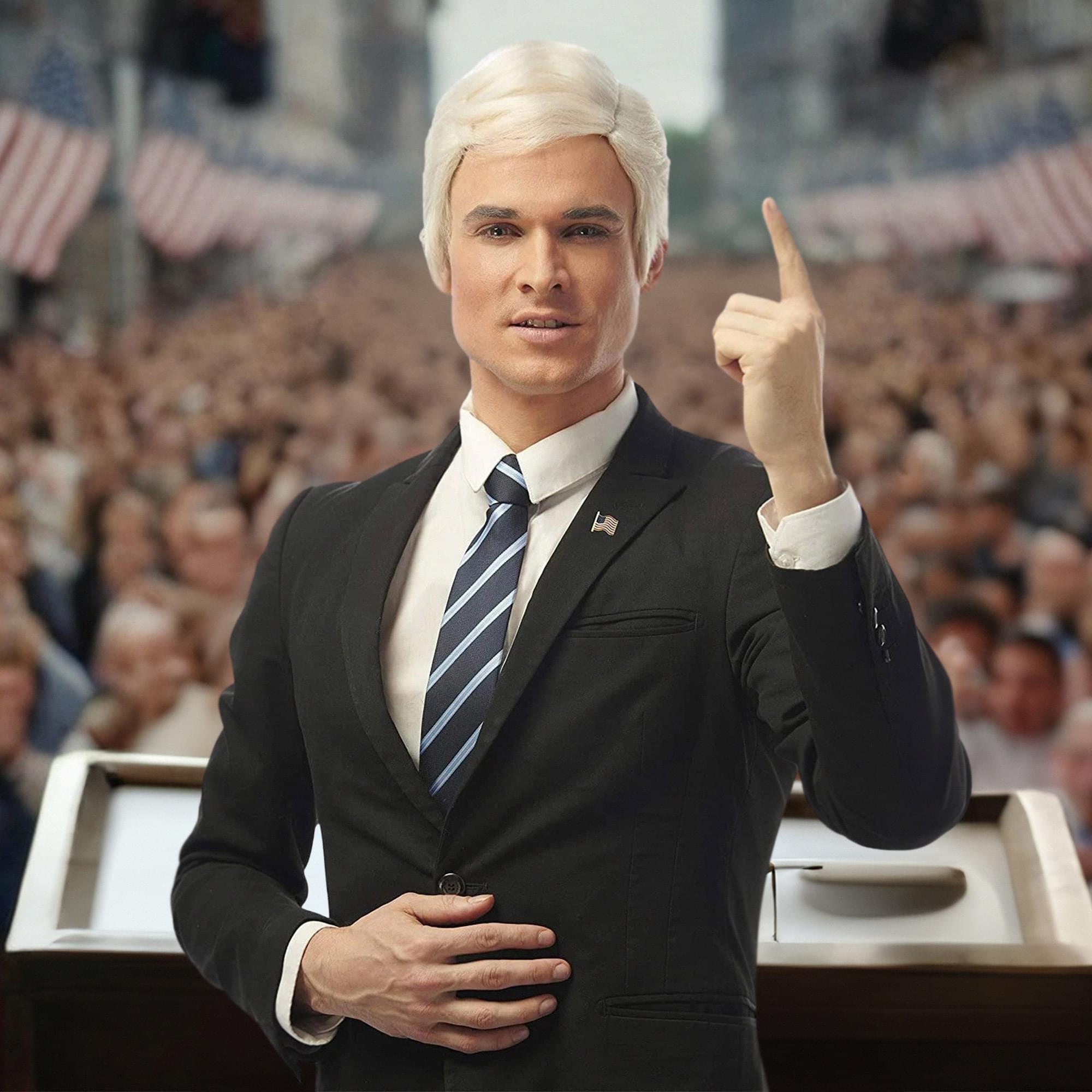 Presidential Adult Costume Wig | White