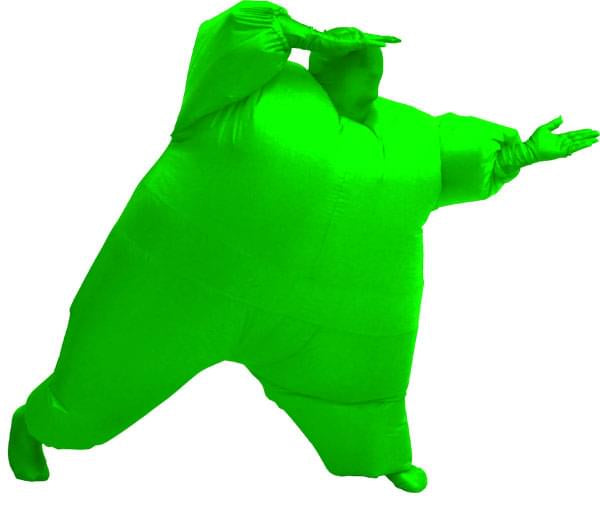 Inflatable Chub Suit Costume: Green