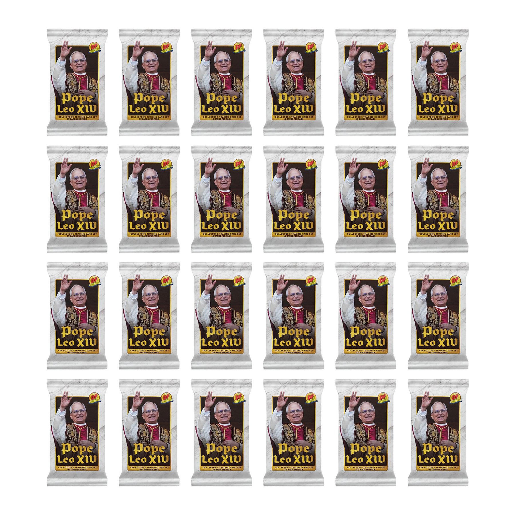 Pope Leo XIV Foil Collector Cards | 24 Packs