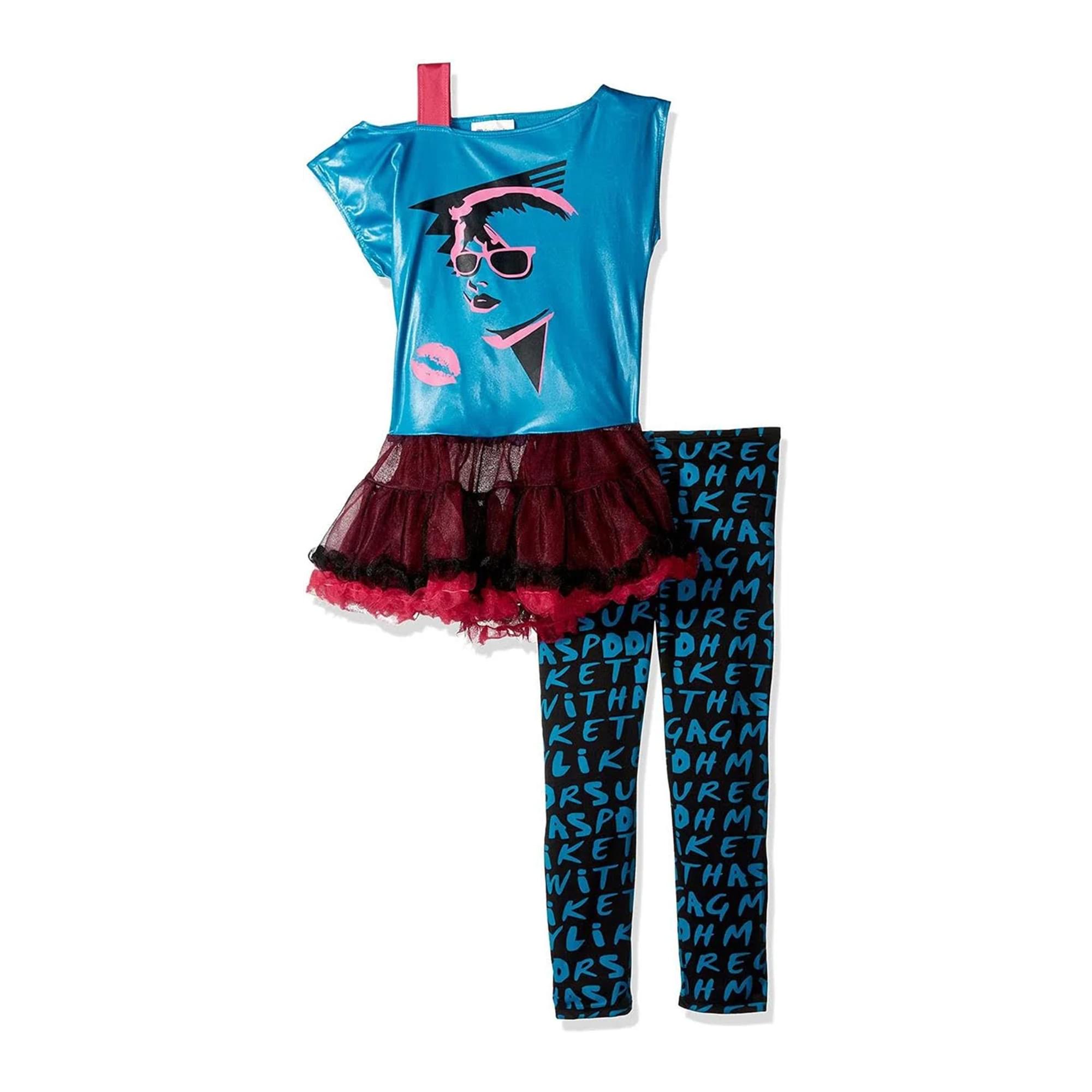 80'S Valley Girl Punk Rock Girl Dress Costume Tween