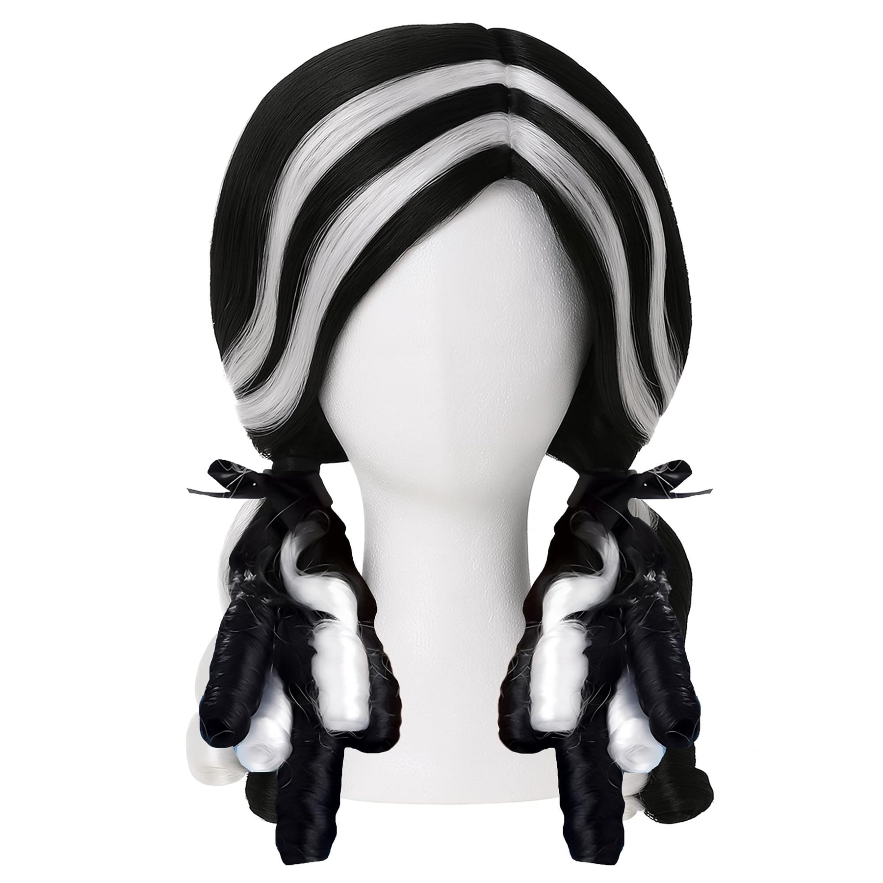 Black and White Doll Curls Costume Wig