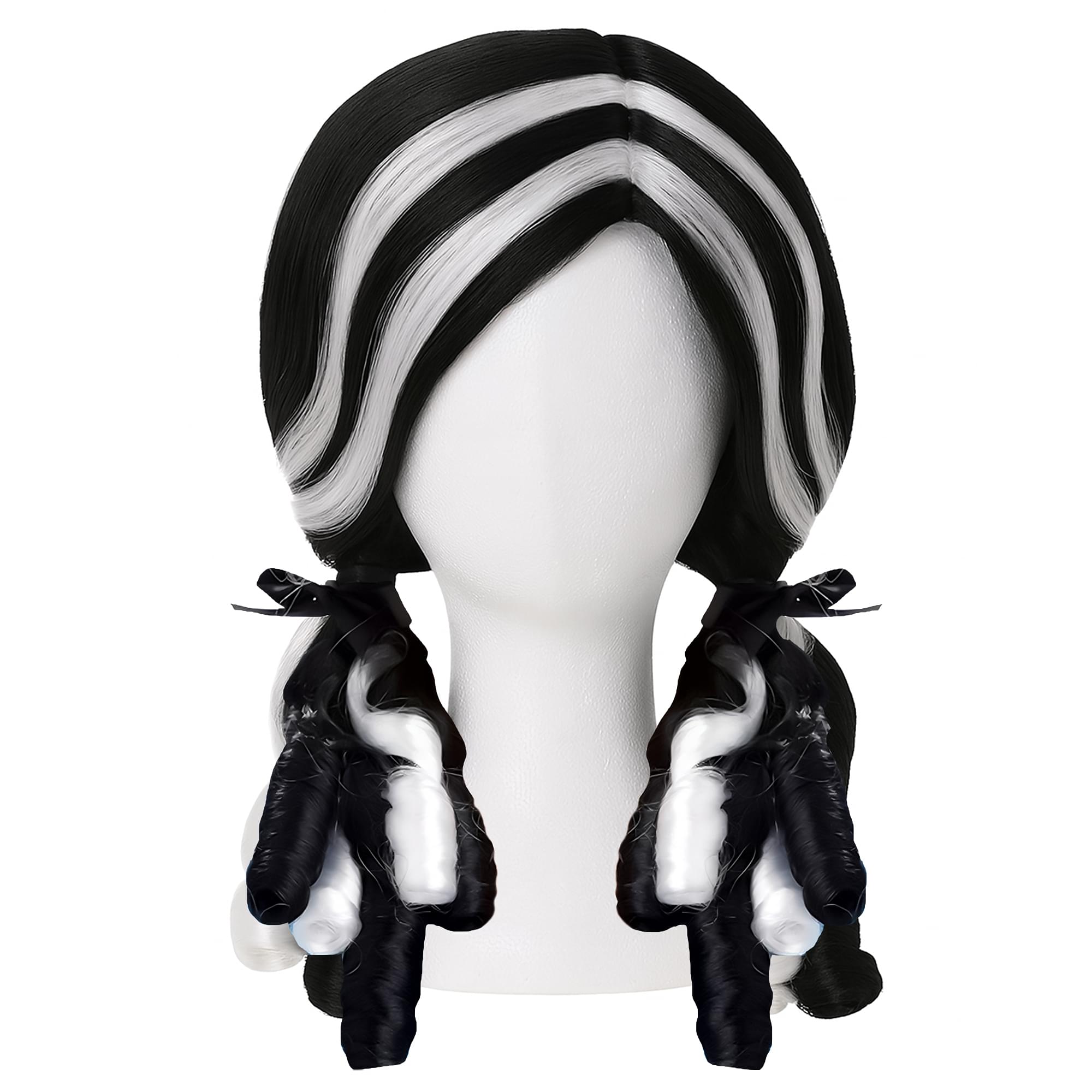 Black and White Doll Curls Costume Wig
