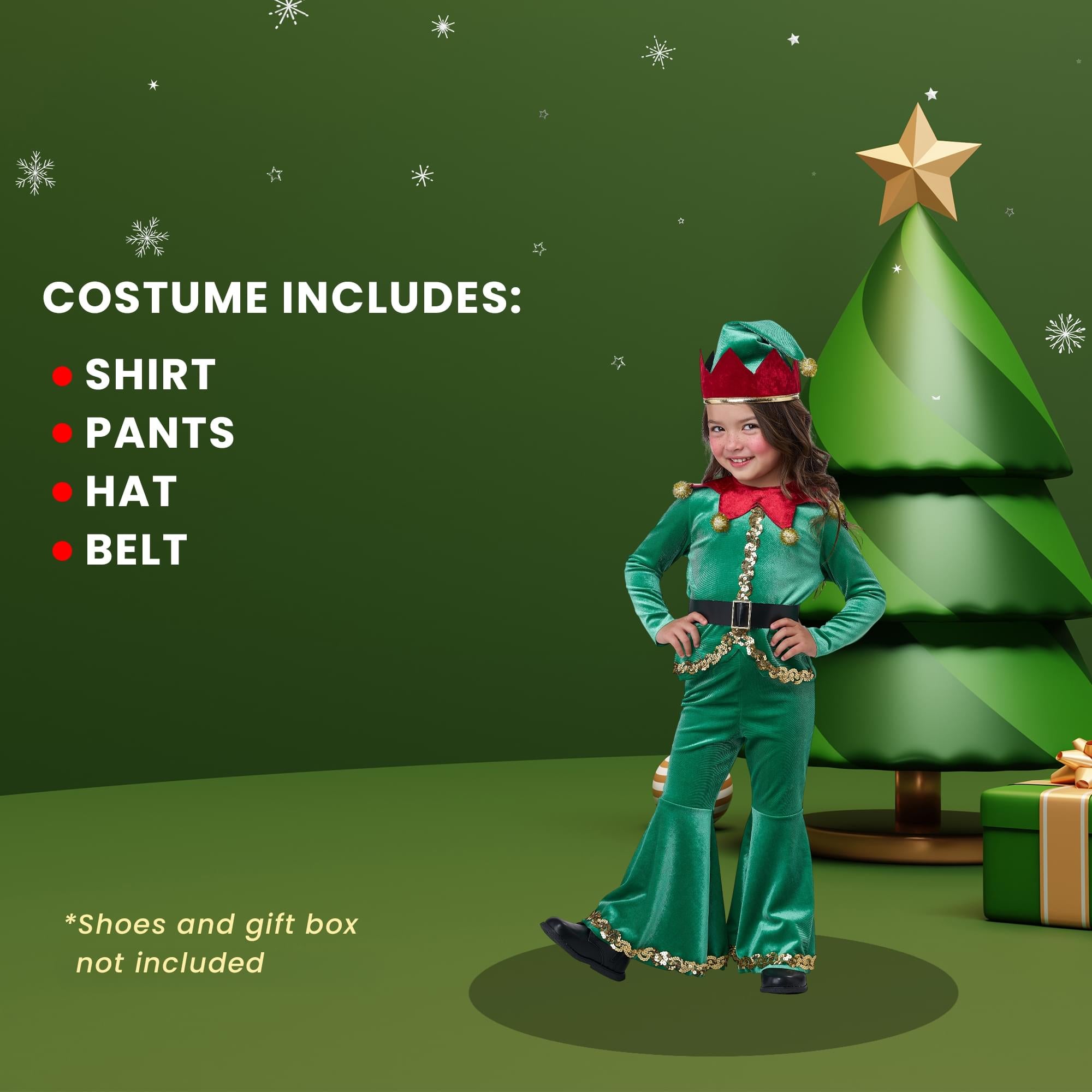 Jolly Christmas Elf Toddler Costume