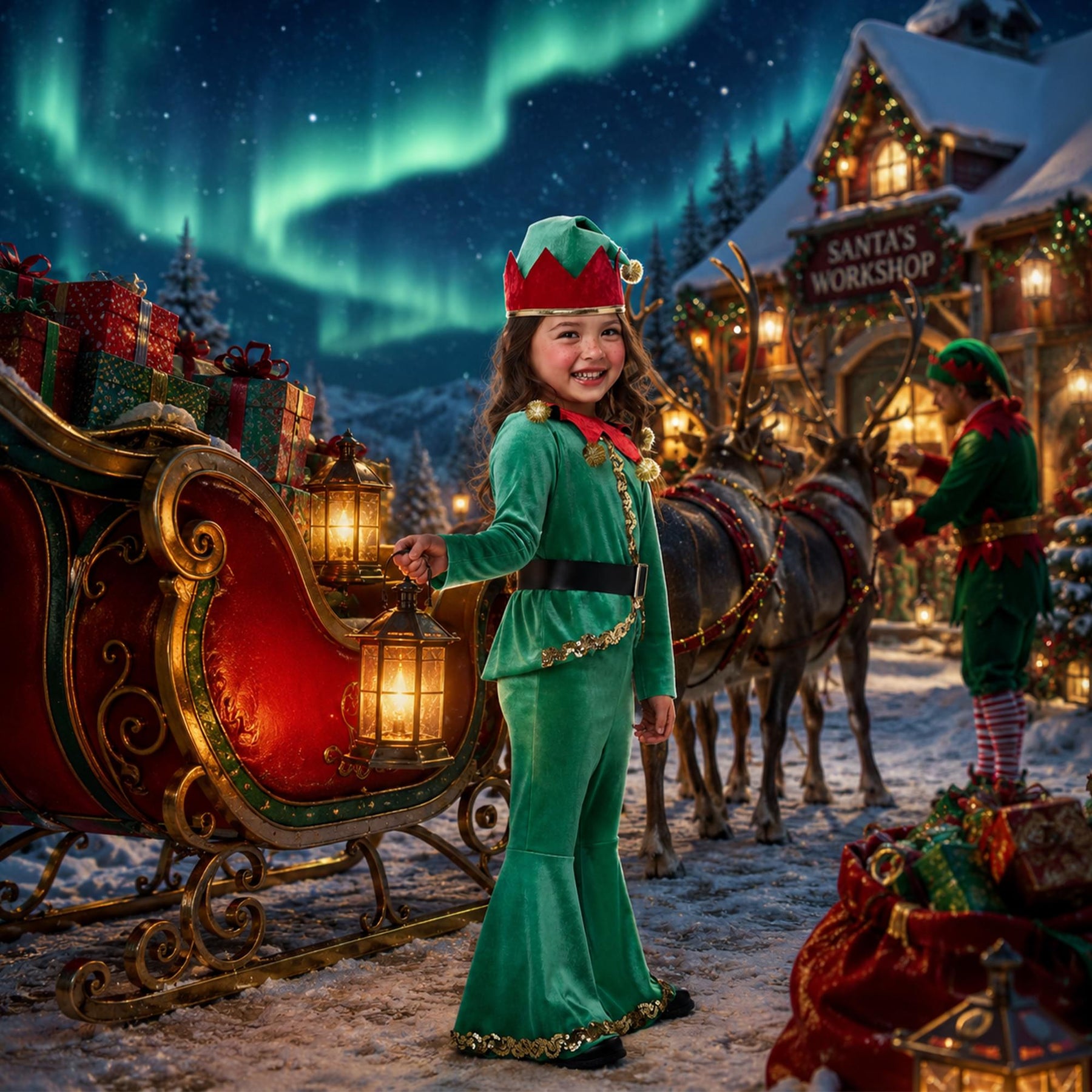 Jolly Christmas Elf Toddler Costume