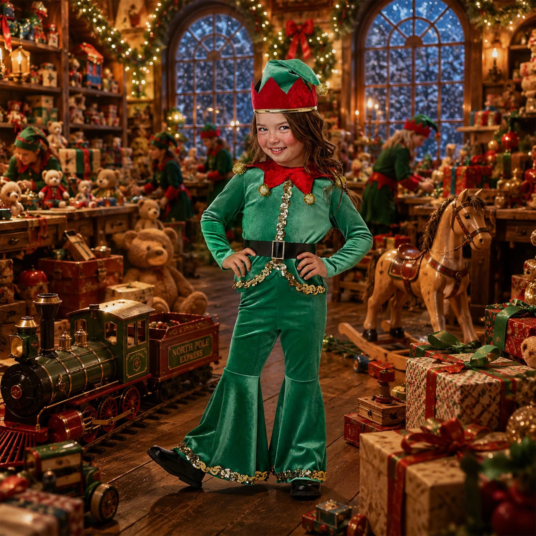 Jolly Christmas Elf Toddler Costume