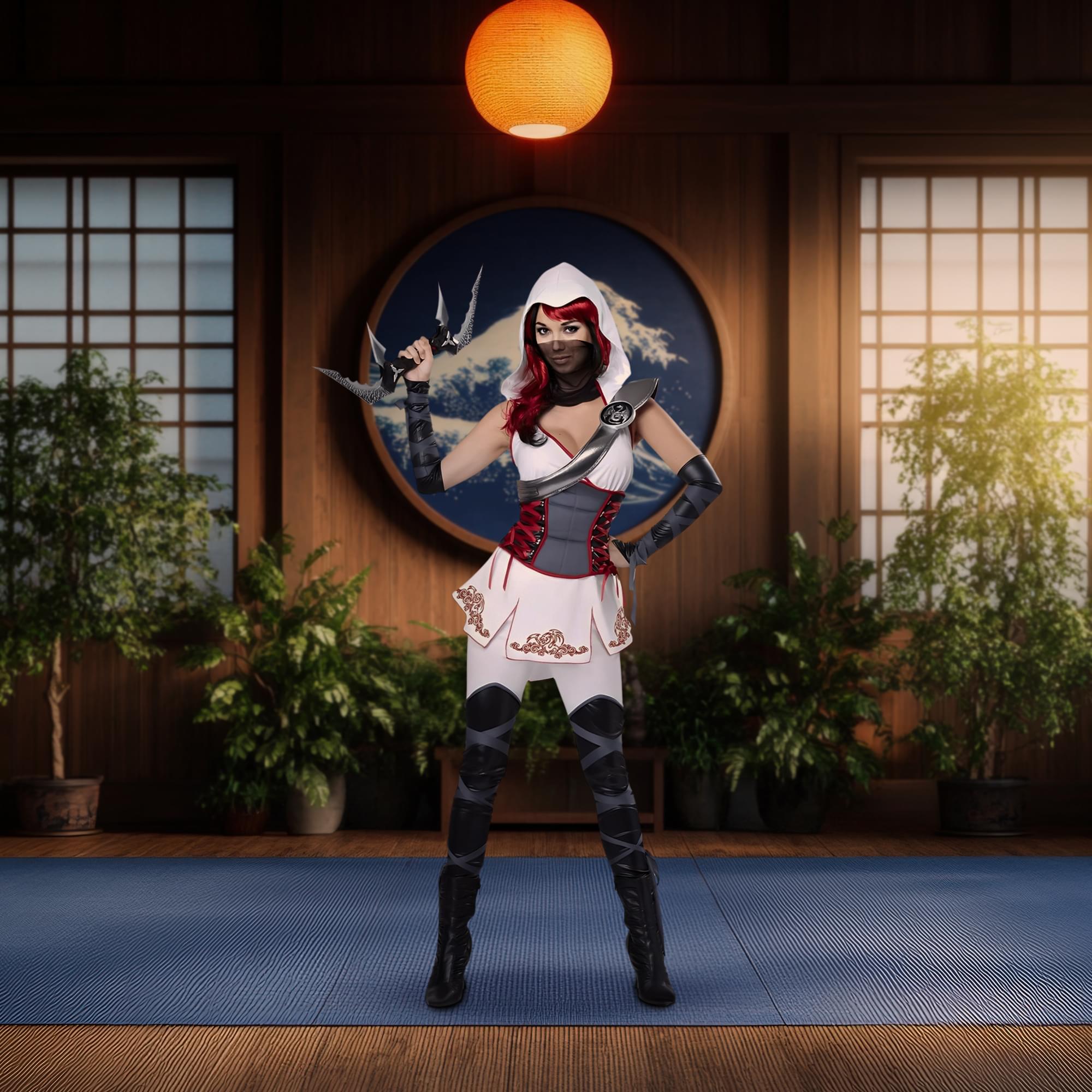 Adult Sexy Ninja White Costume