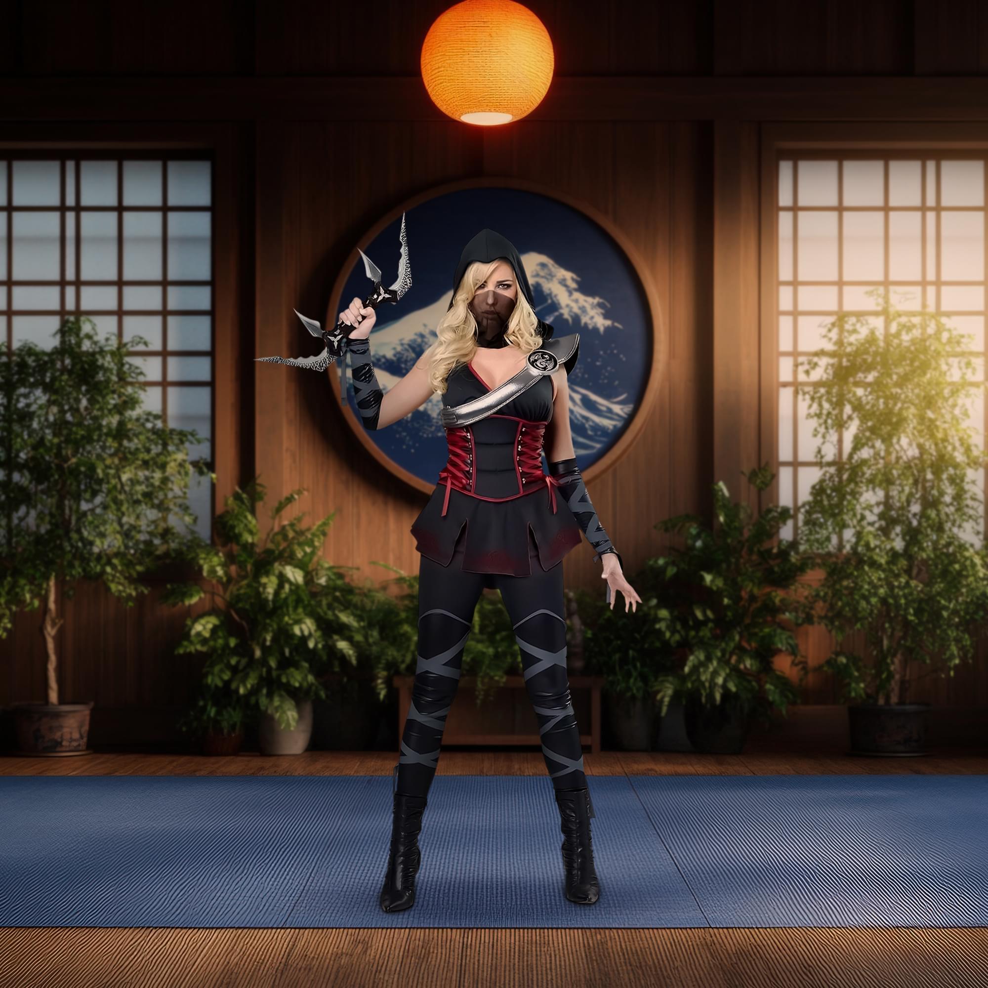 Adult Sexy Ninja Black Costume