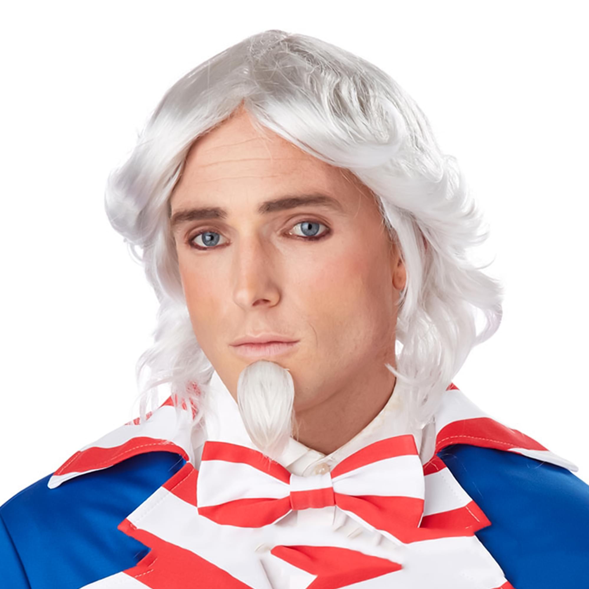 Adult Uncle Sam Wig & Chin Patch