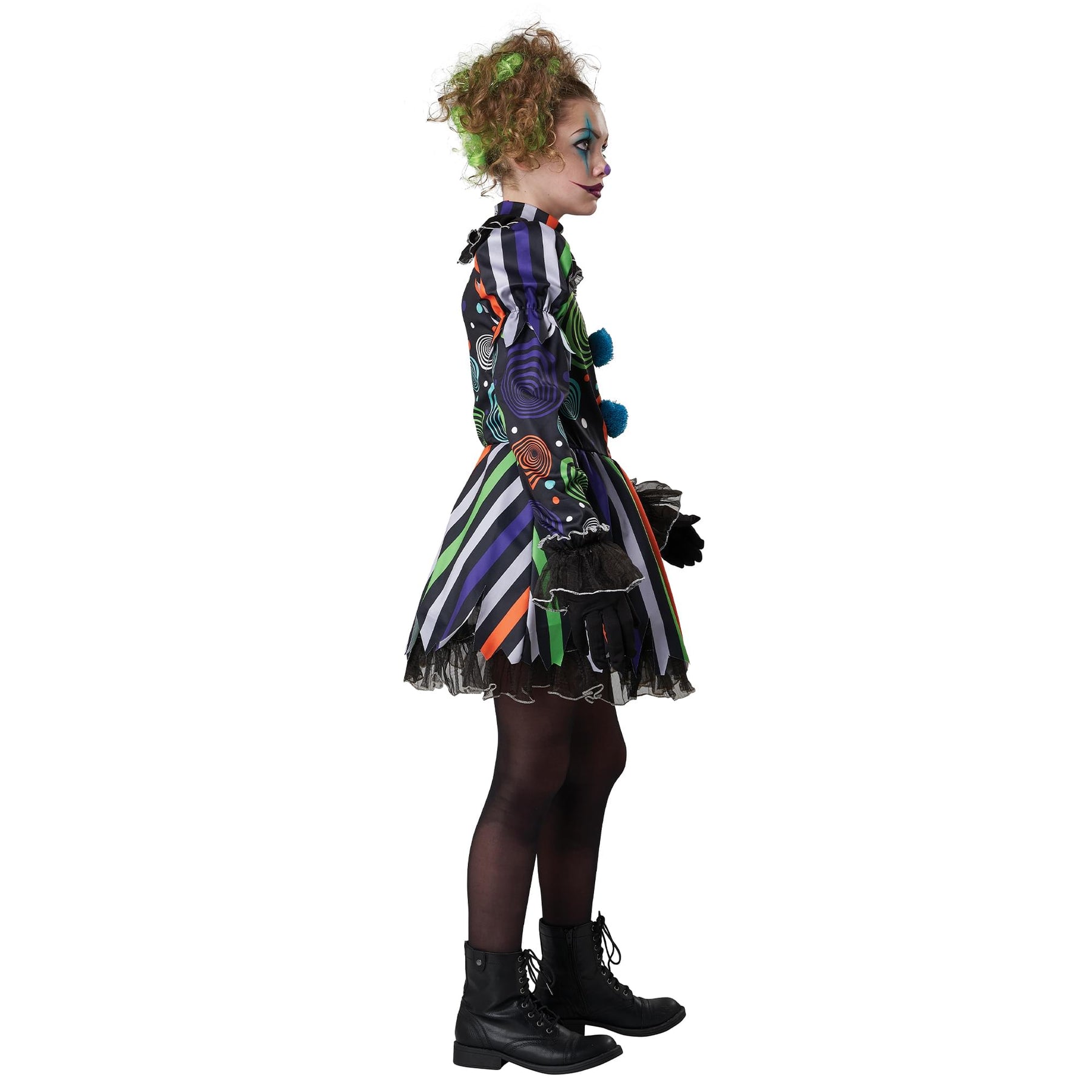 Neon Nightmare Clown Child Costume