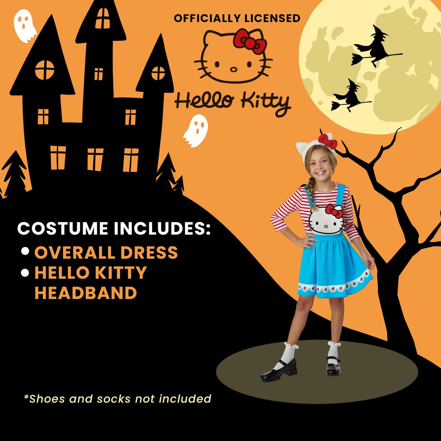 Hello Kitty Blue Overall Dress Child Costume