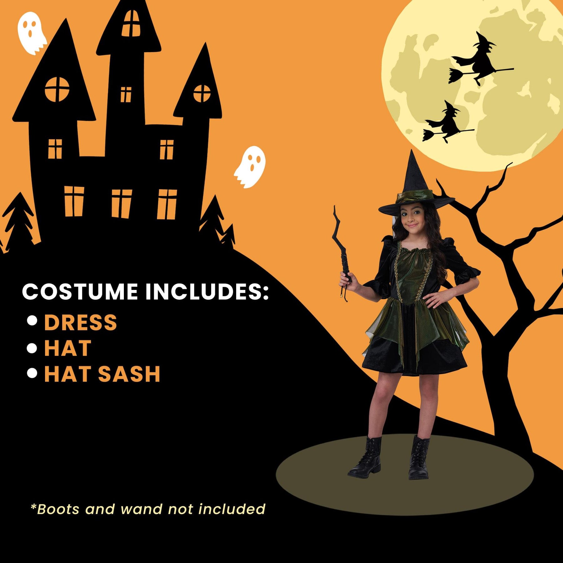 Emerald City Witch Child Costume