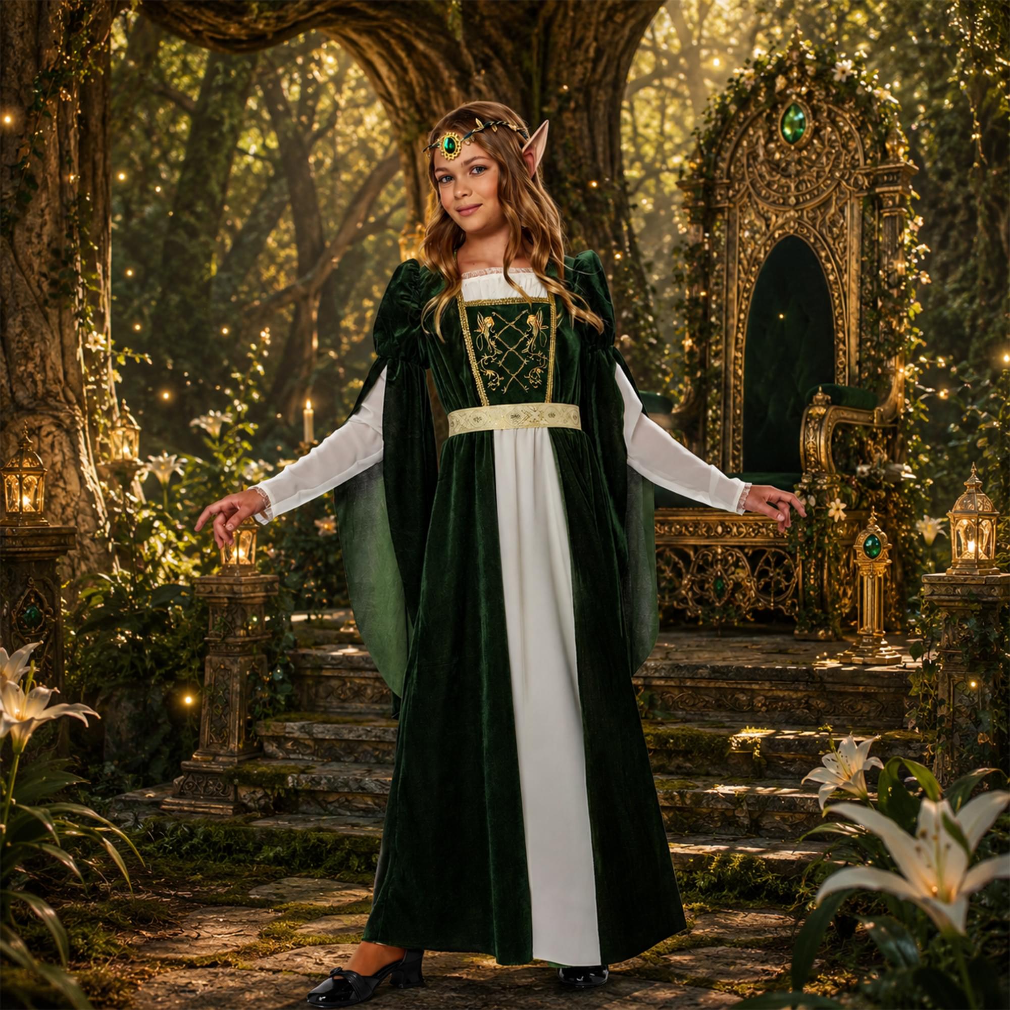 Elven Renaissance Princess Child Costume