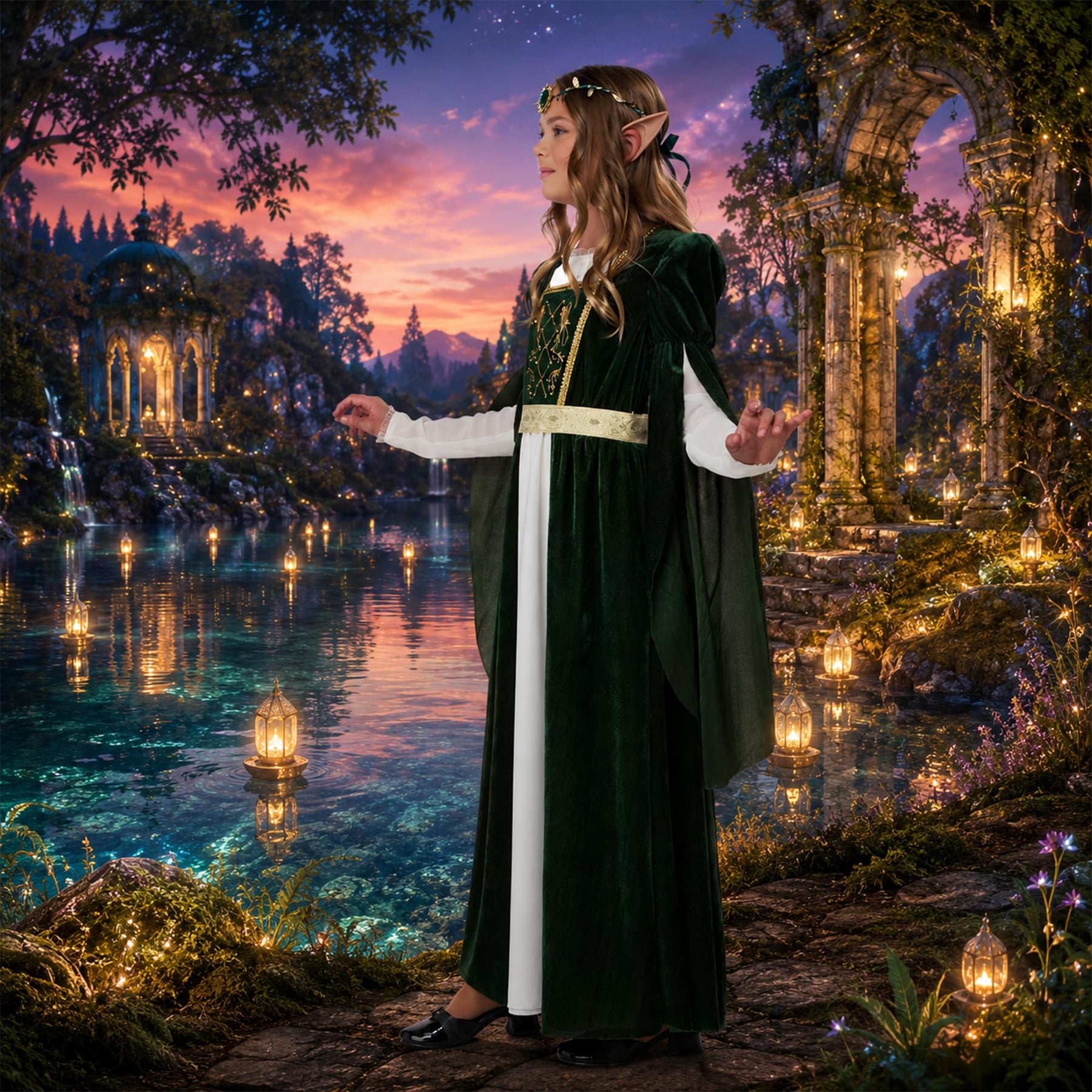 Elven Renaissance Princess Child Costume