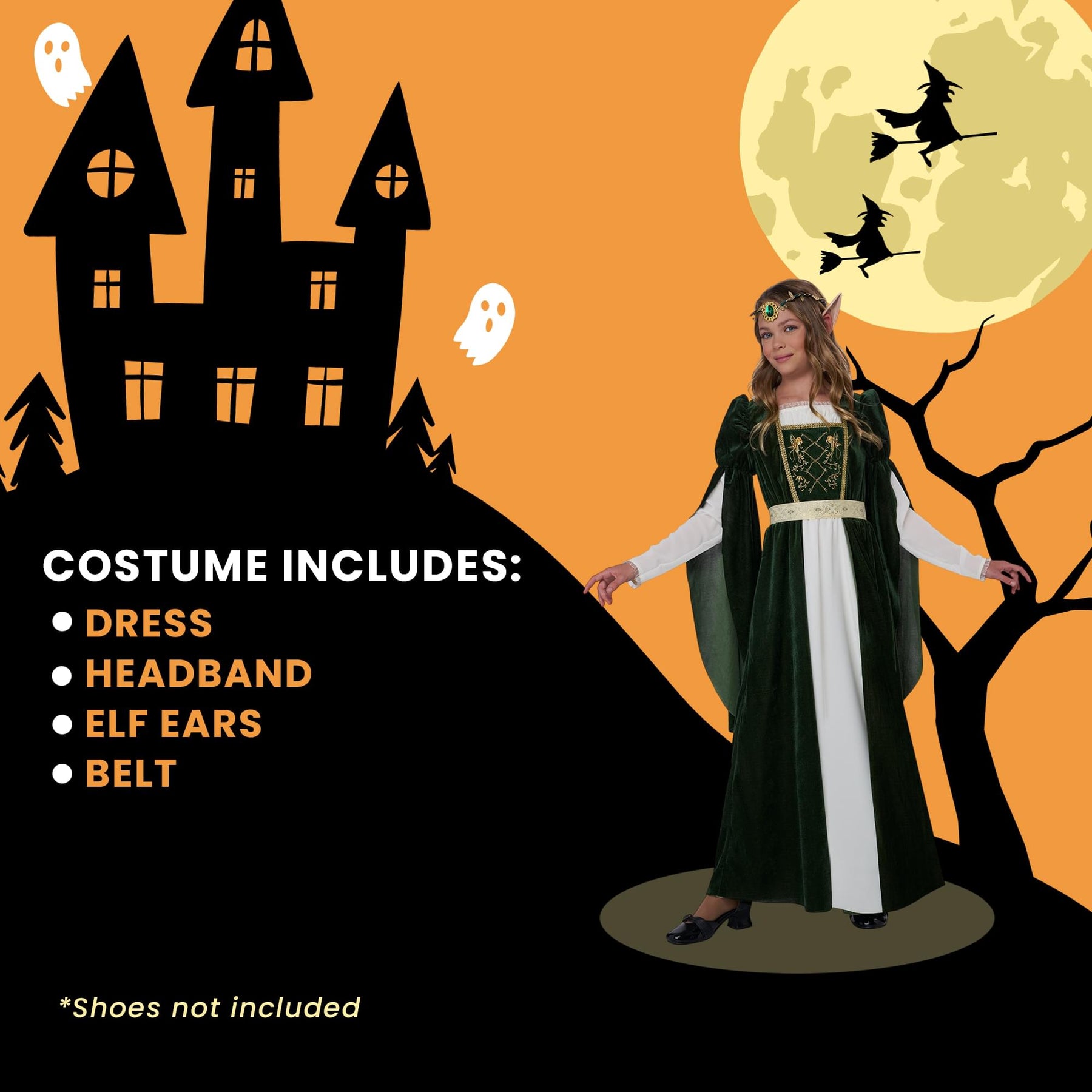 Elven Renaissance Princess Child Costume