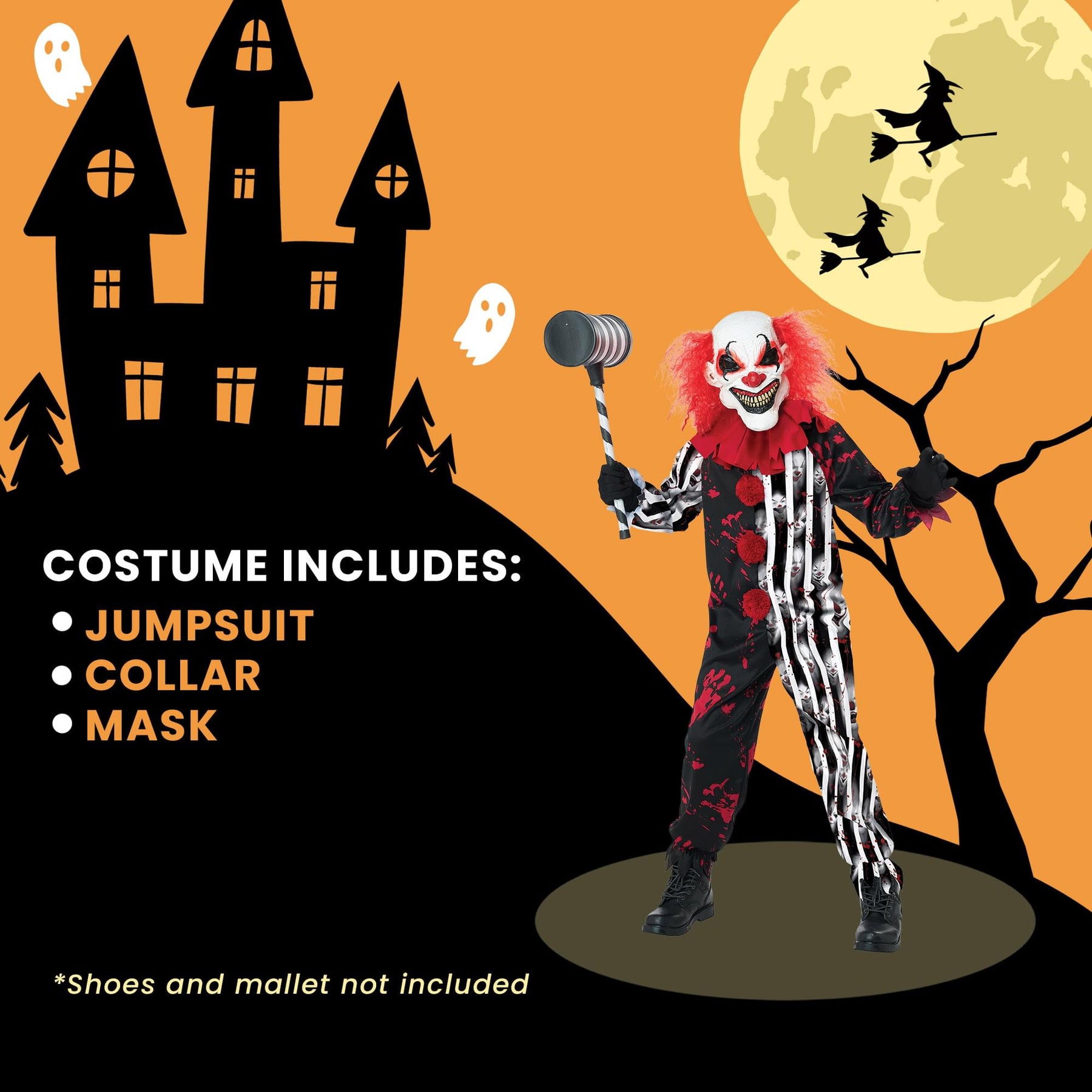 Maniac Clown Child Costume