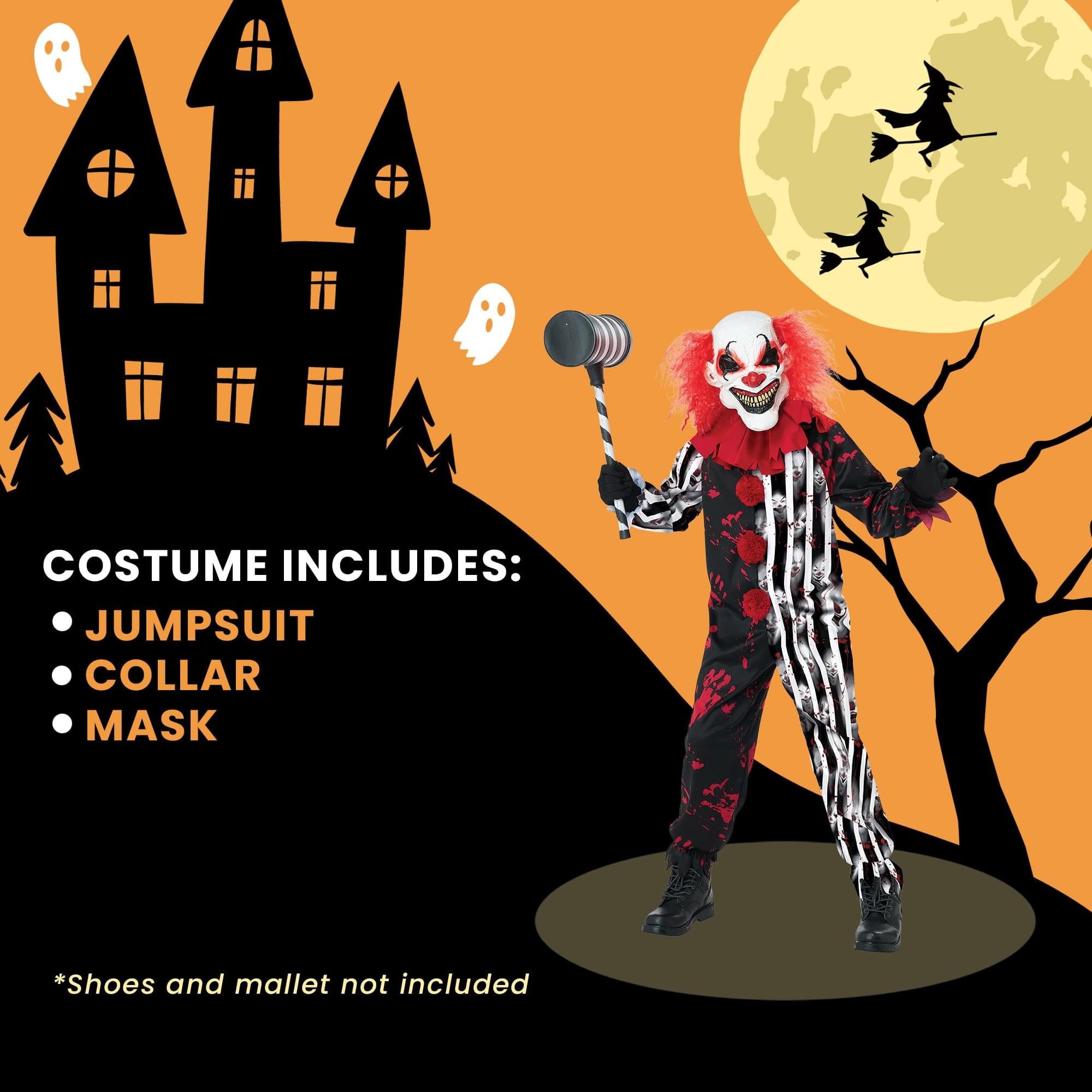 Maniac Clown Child Costume