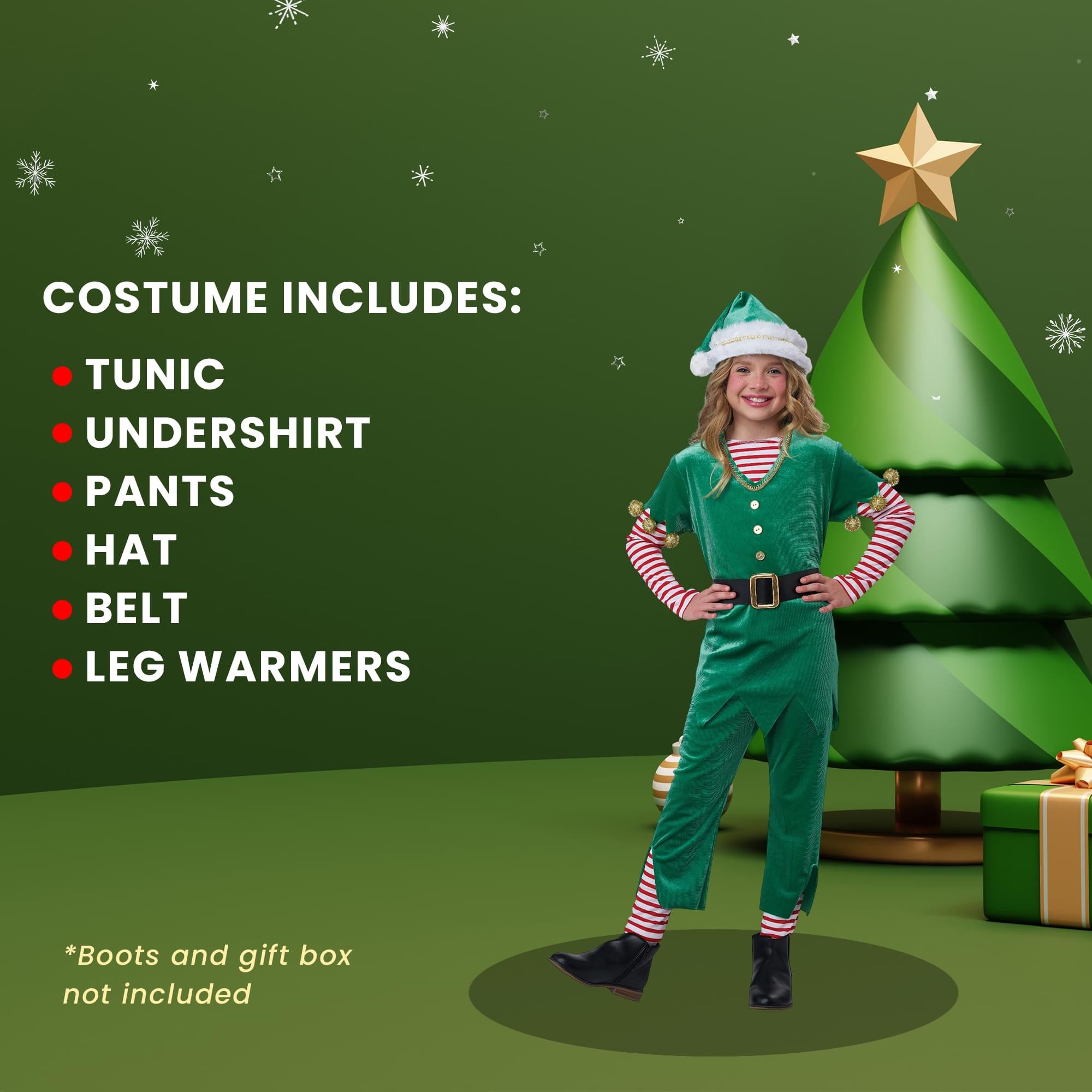 Joyful Elf Child Costume