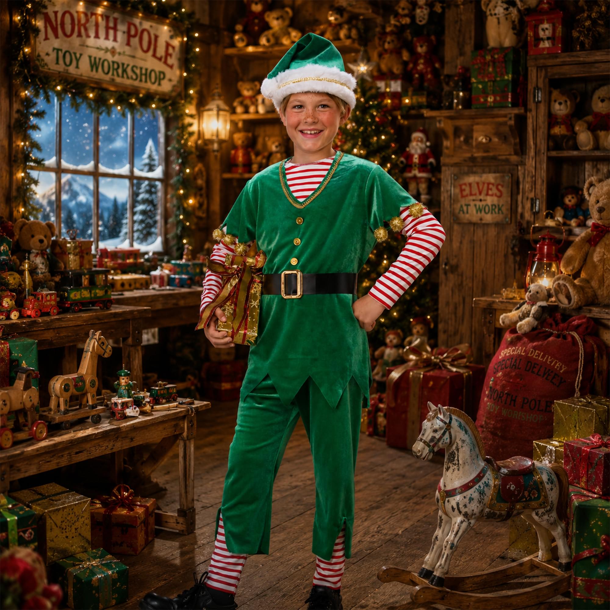 Joyful Elf Child Costume