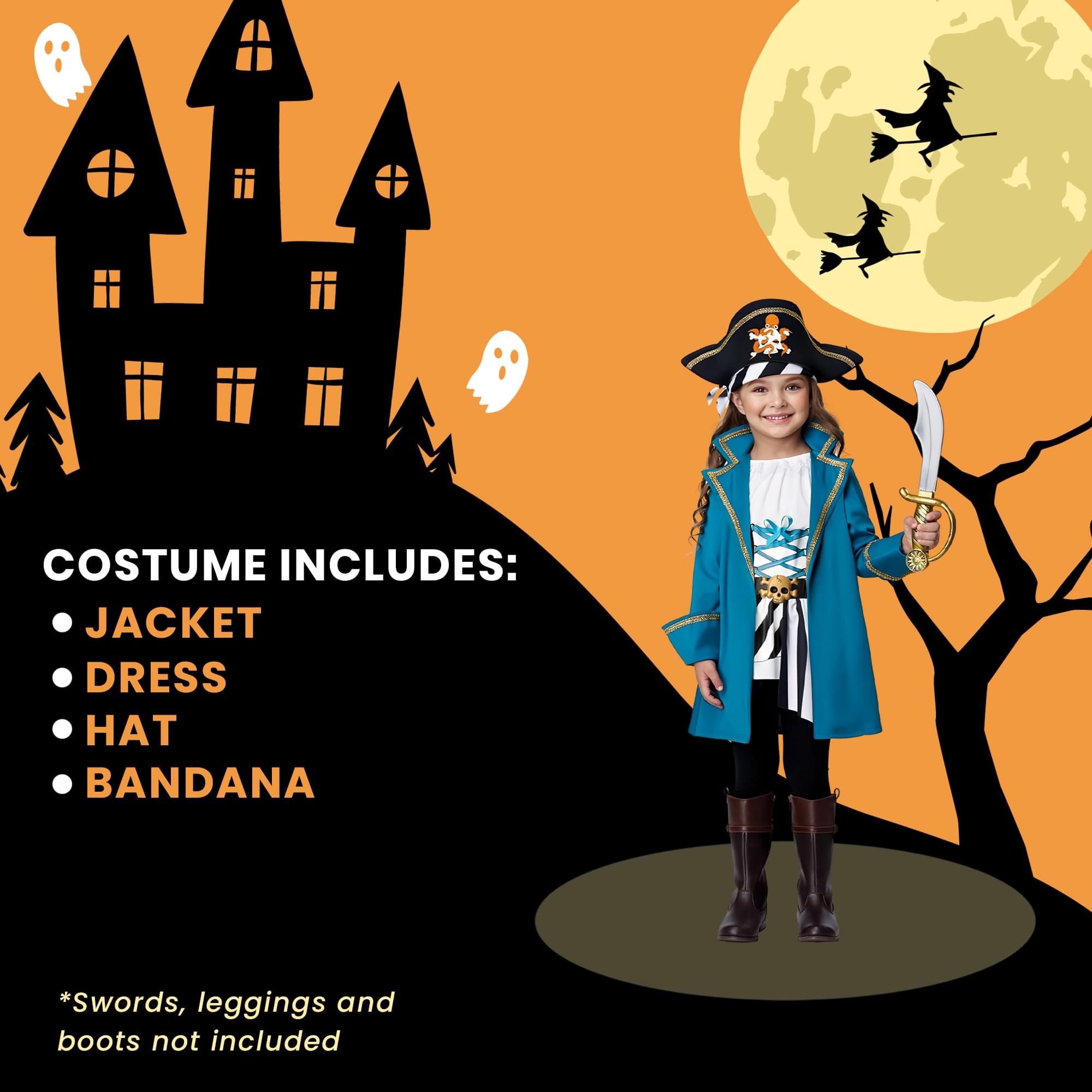 Toddler Petite Pirate Costume