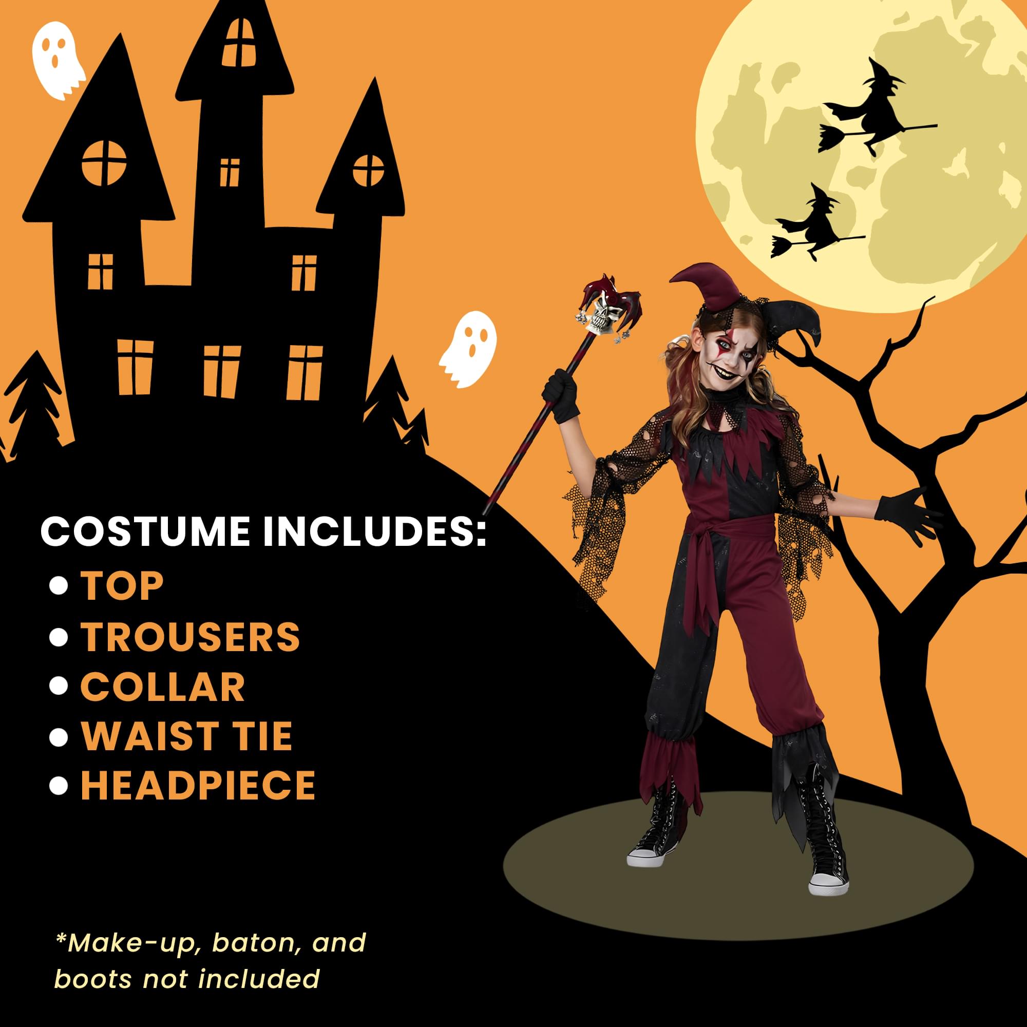 Child Psycho Jester Costume