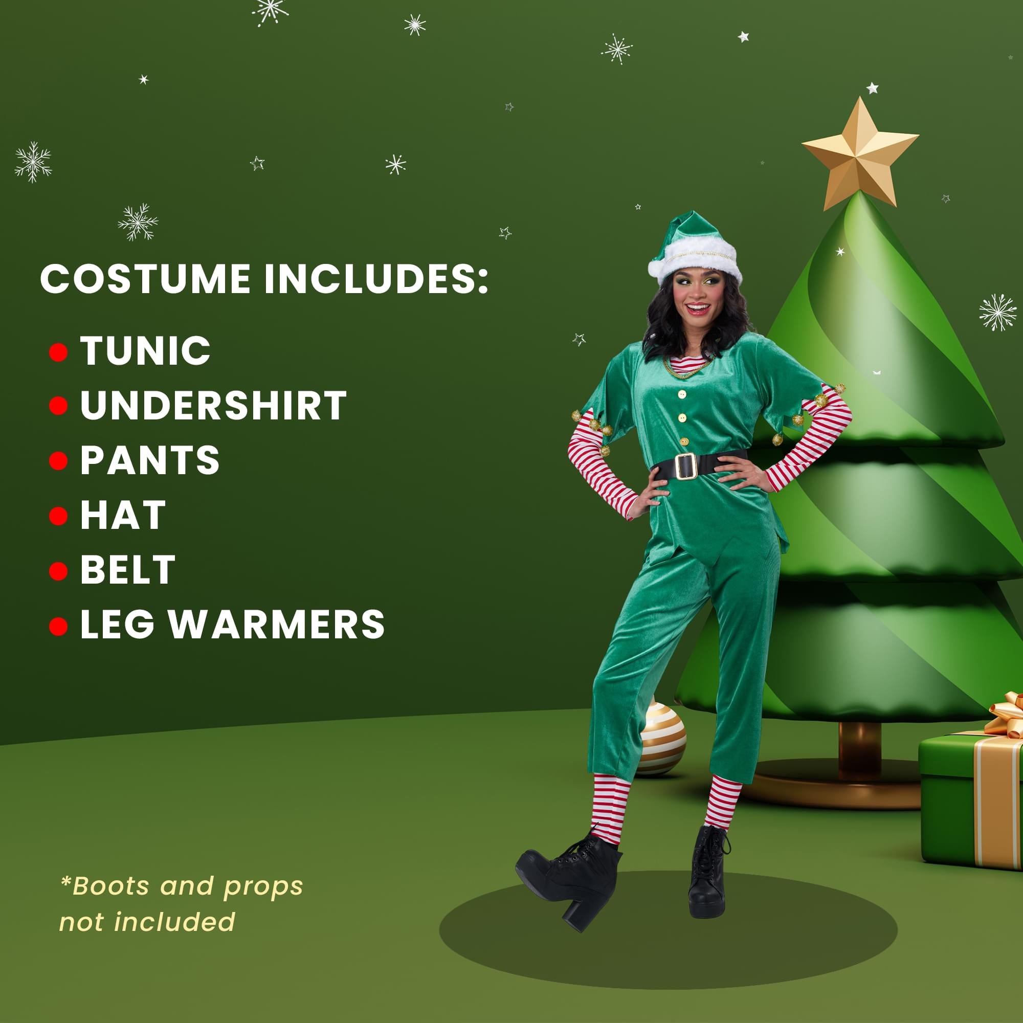Joyful Elf Adult Women's Costume