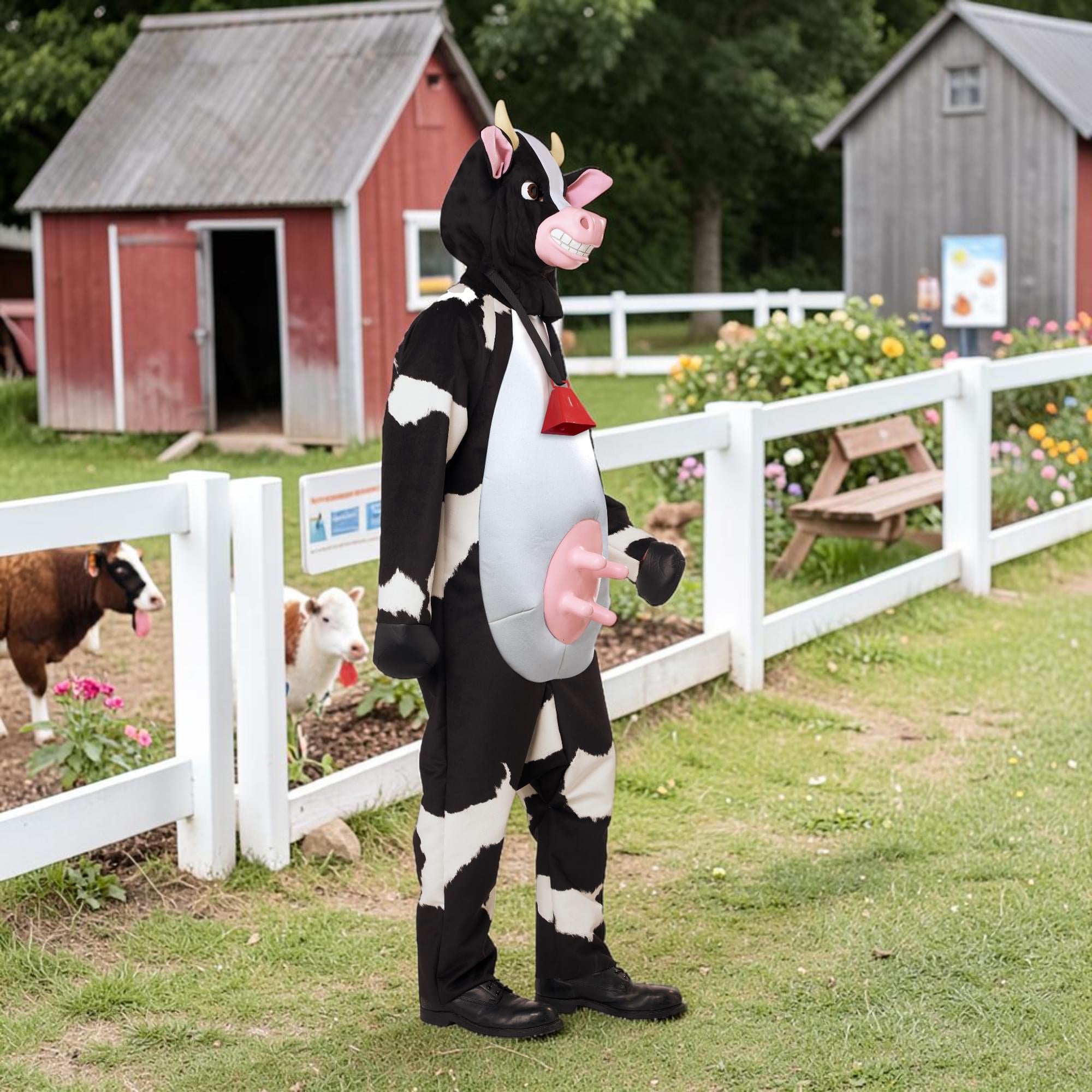 Moo-Larious Adult Cow Costume | One Size Fits Most
